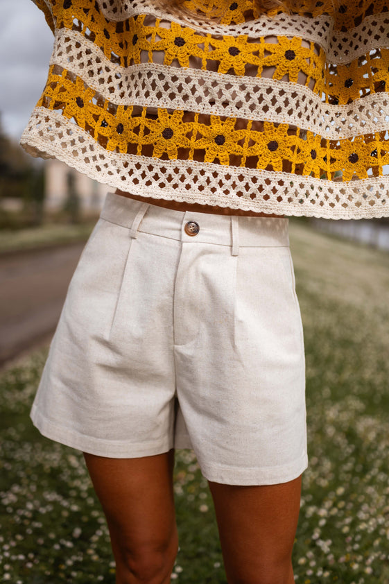 Beige Adela Shorts