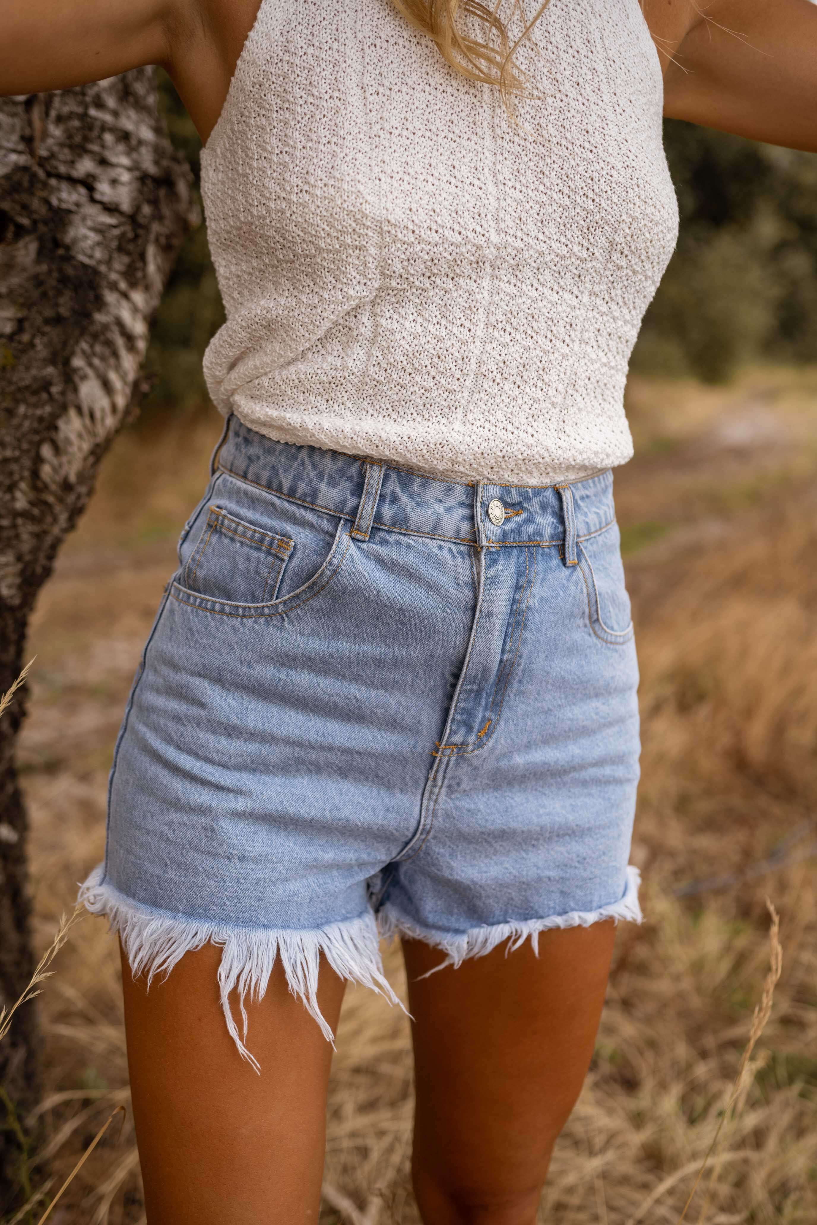 Blue Franck Denim Shorts