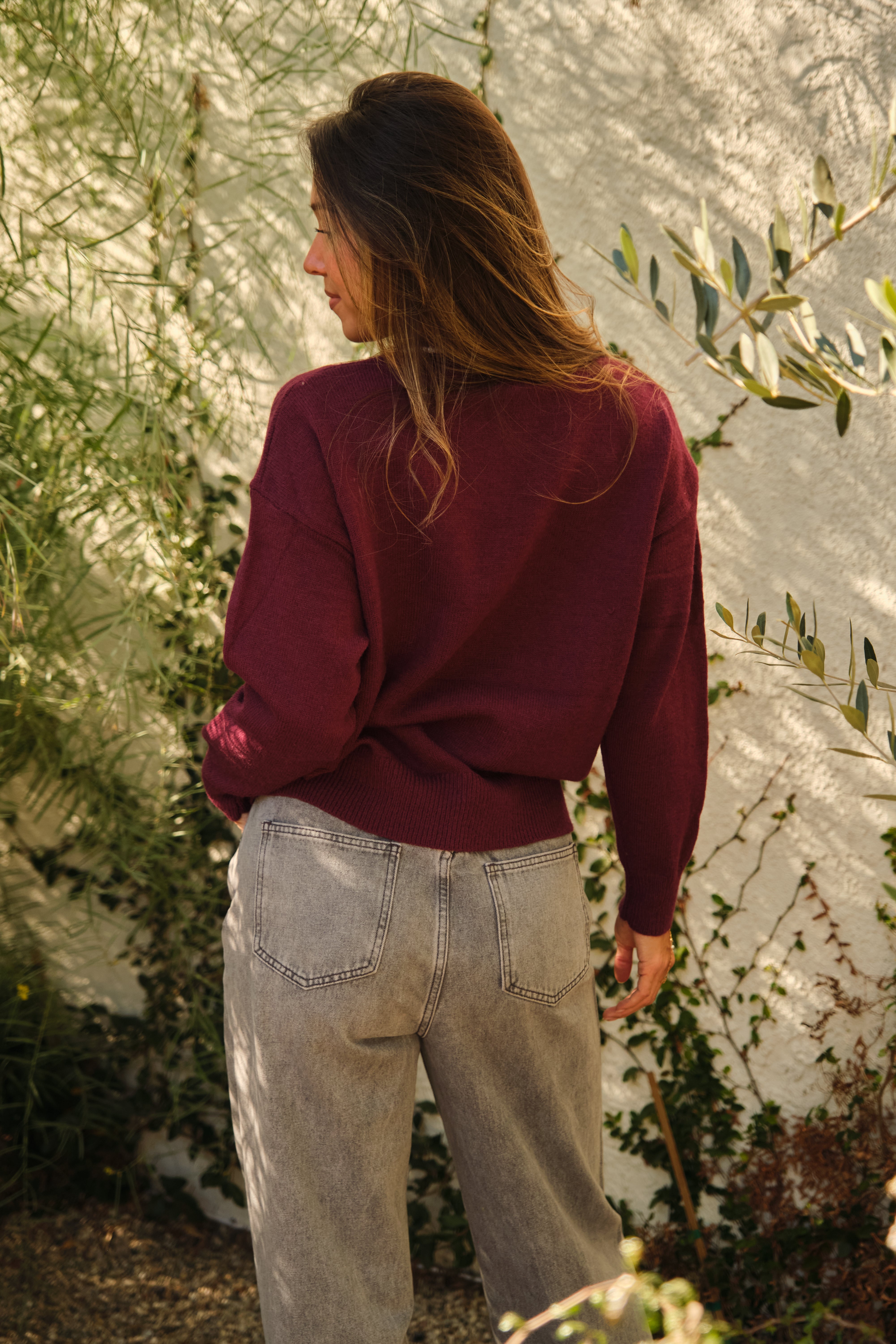 Burgundy Diego Sweater