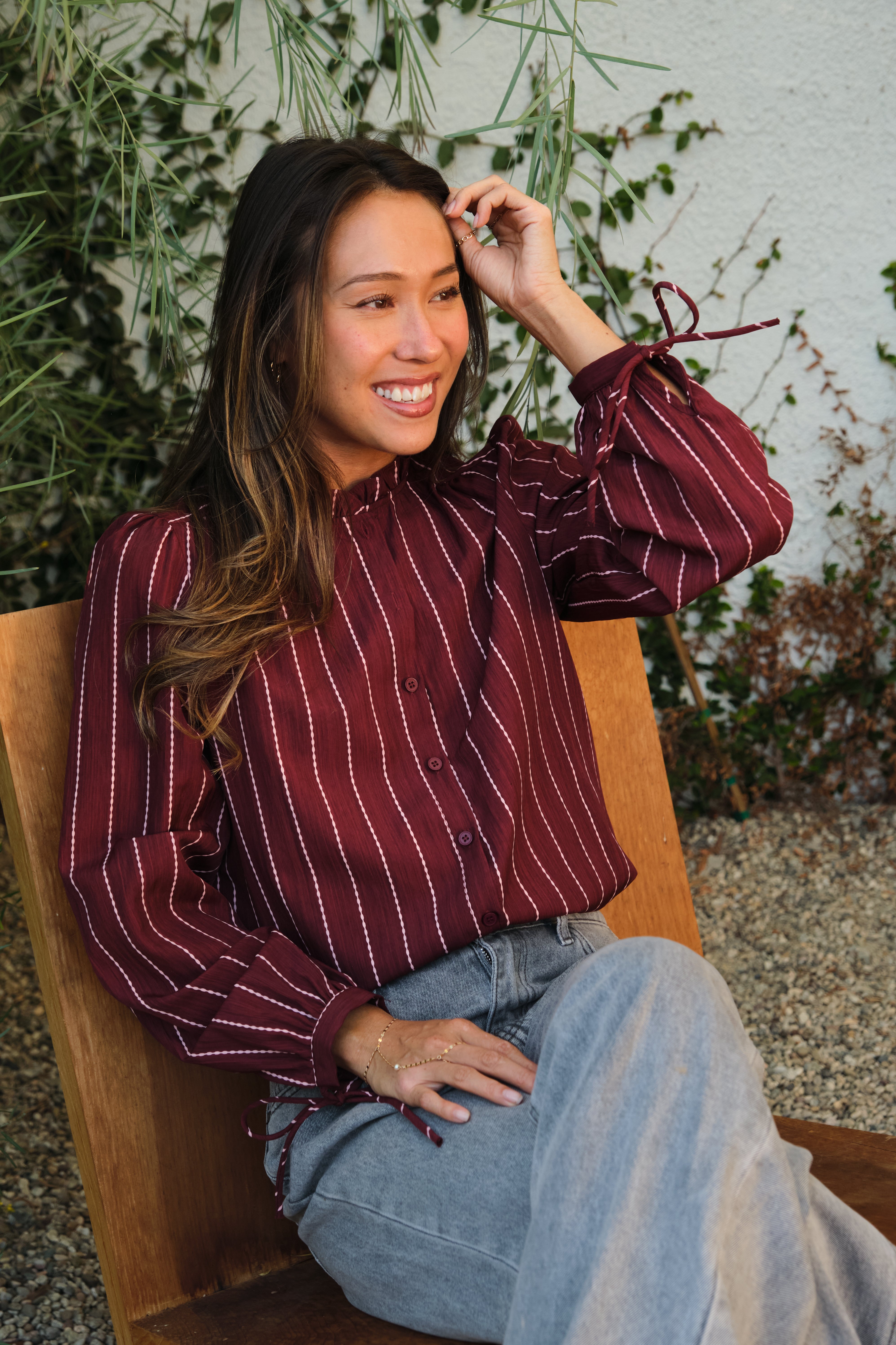 Burgundy Dorli Blouse