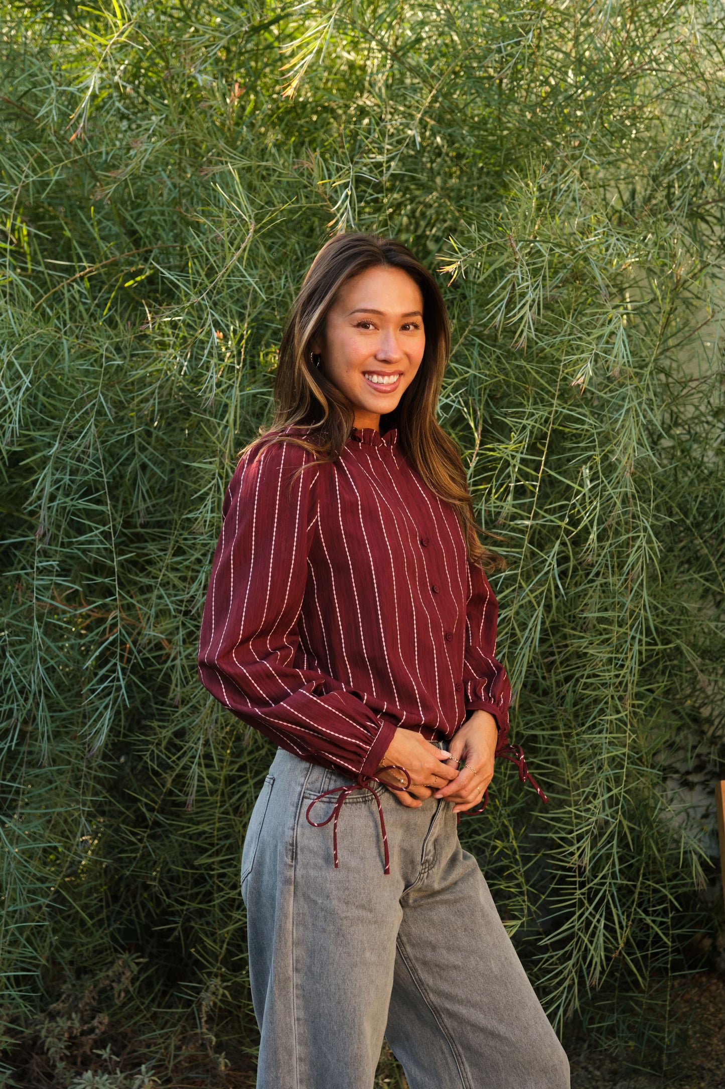 Burgundy Dorli Blouse