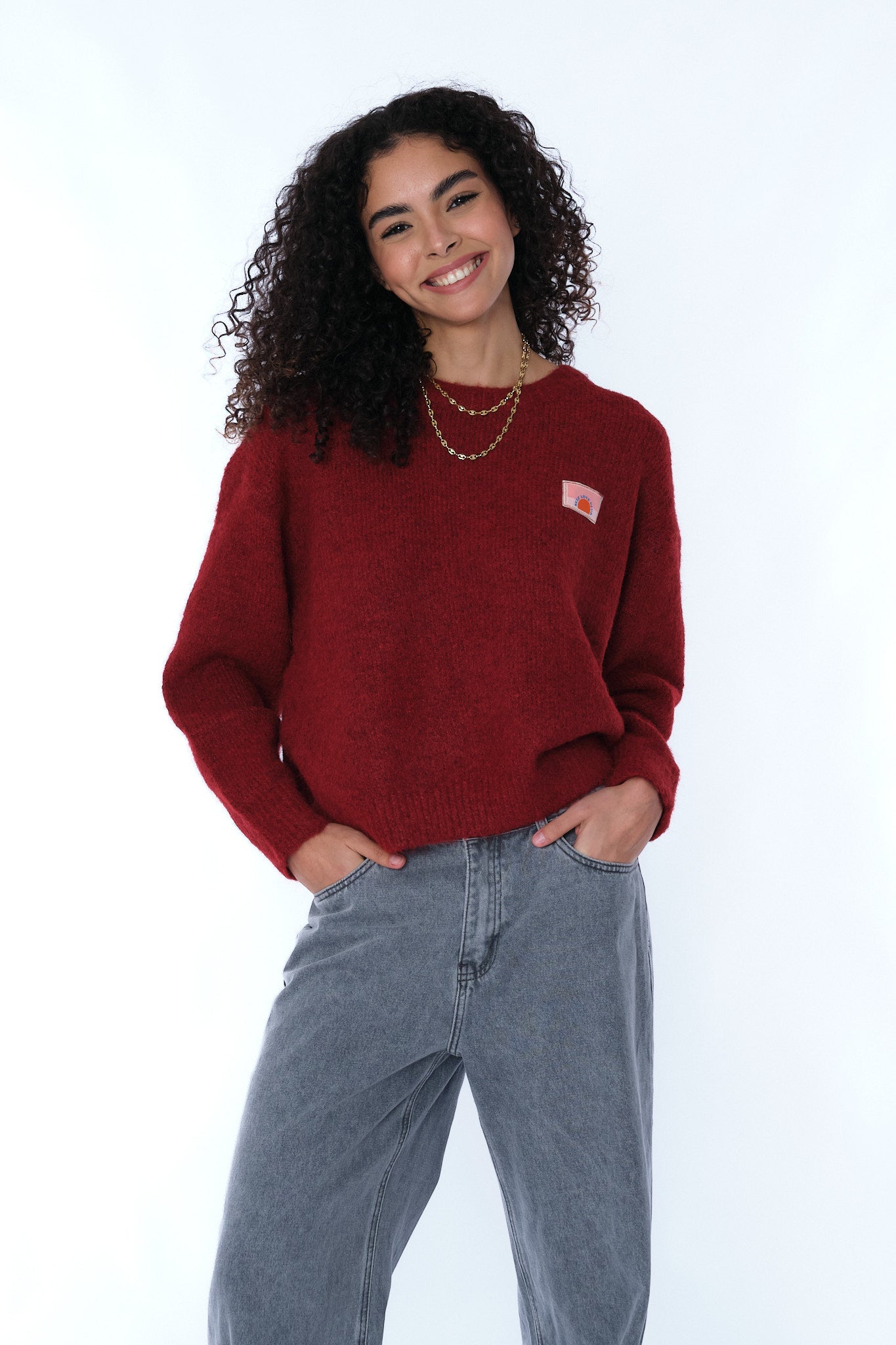 Burgundy Teri Sweater