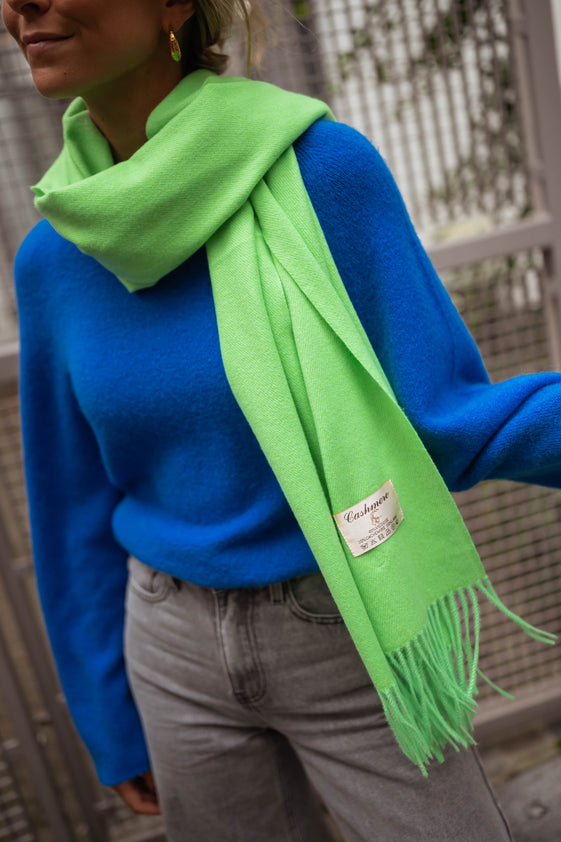 Green Cashmere Ronald Scarf