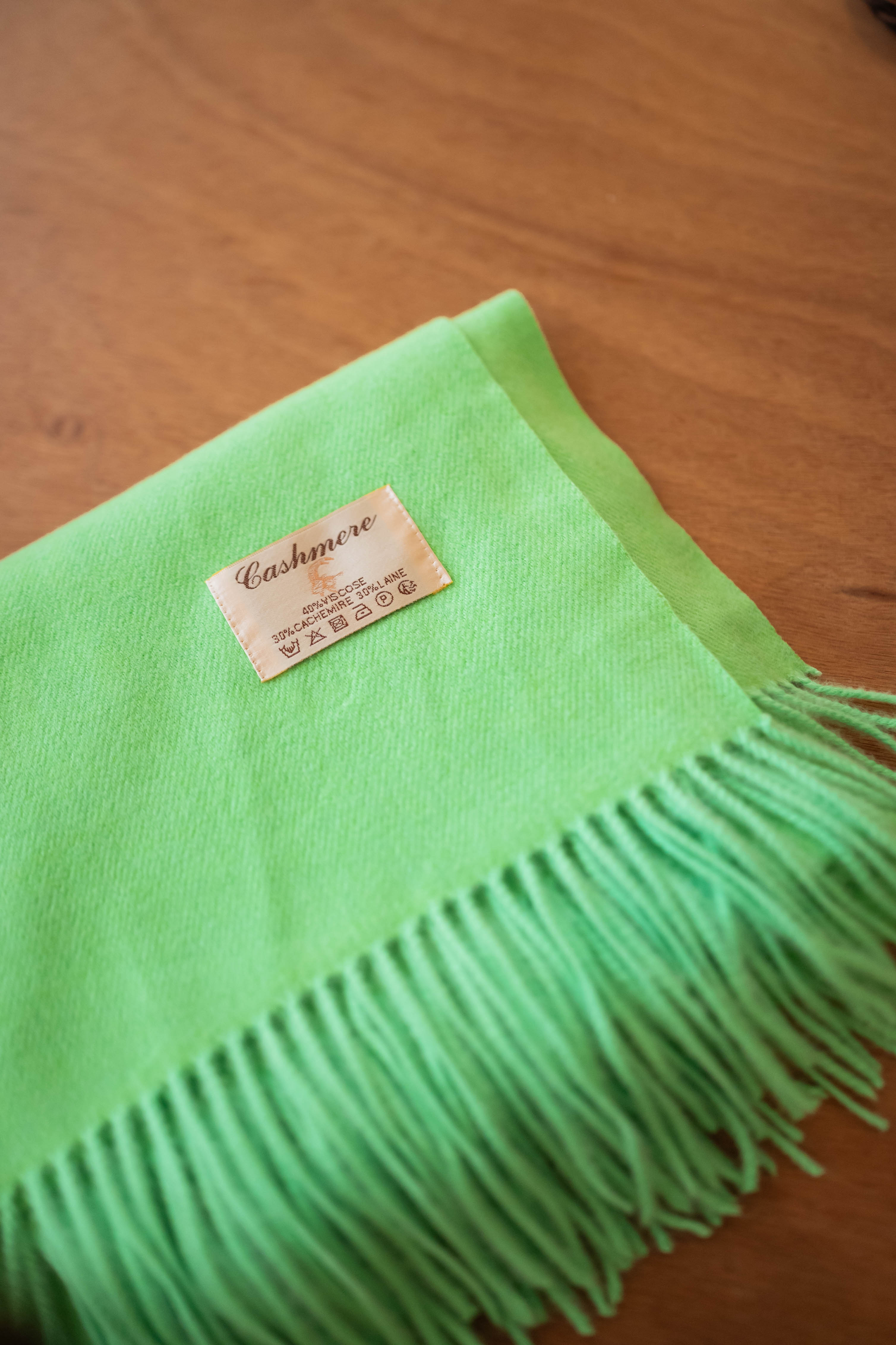 Green Cashmere Ronald Scarf