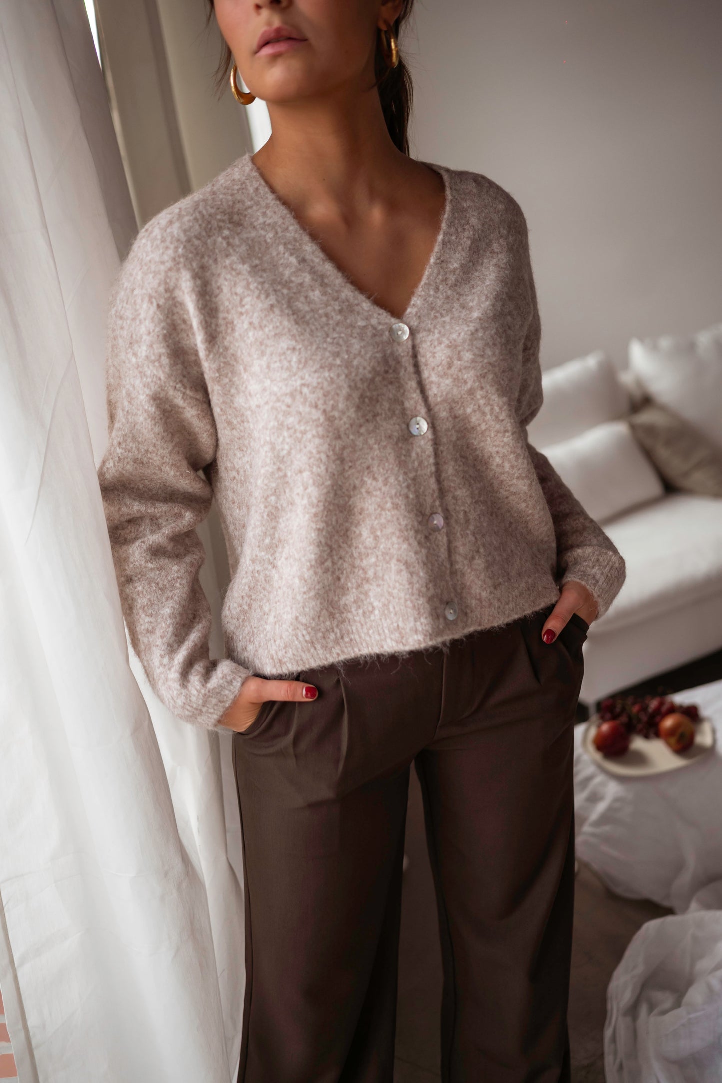 Taupe Alodi Cardigan