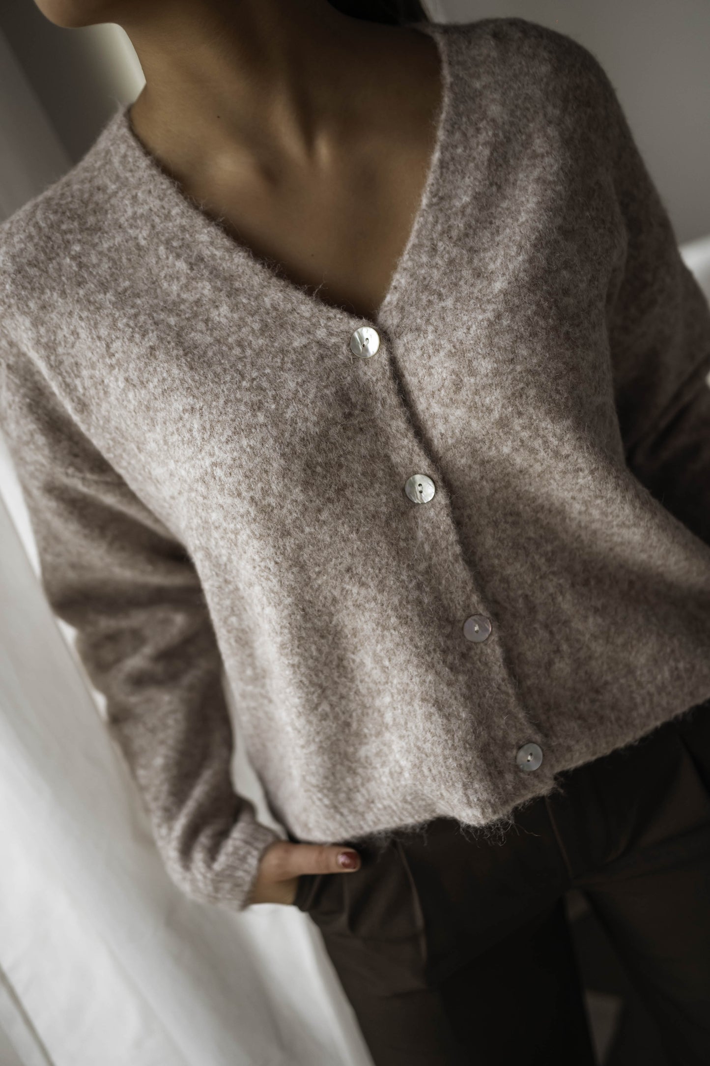 Taupe Alodi Cardigan