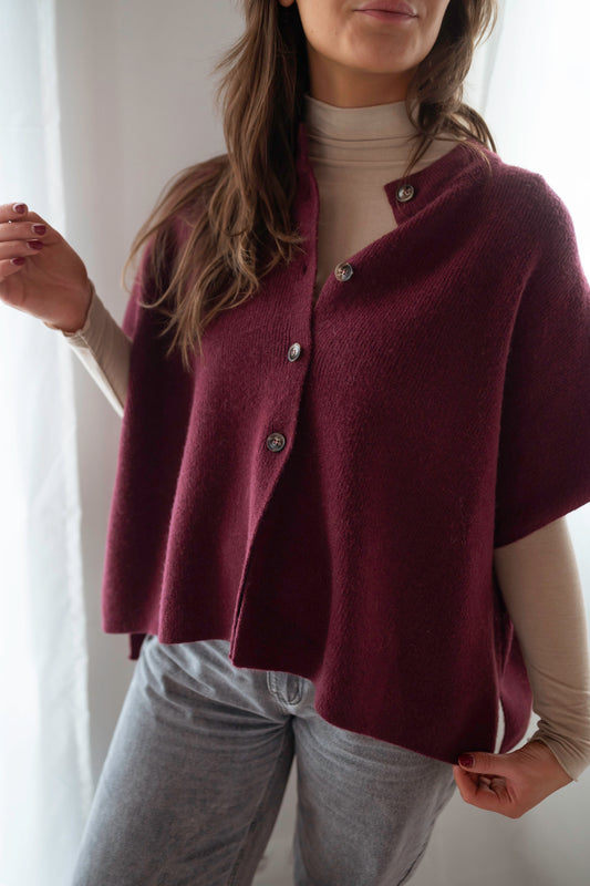 Burgundy Aristide Cardigan