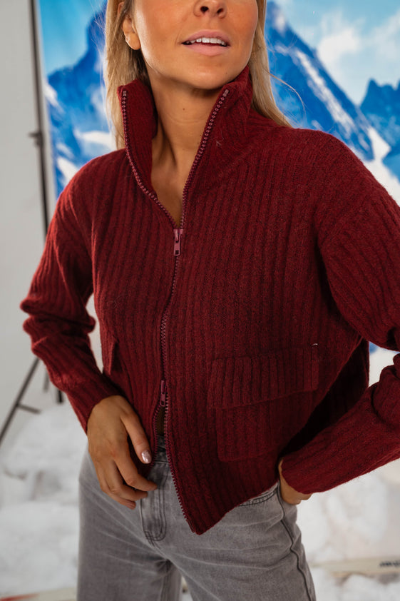 Burgundy Aubert Cardigan