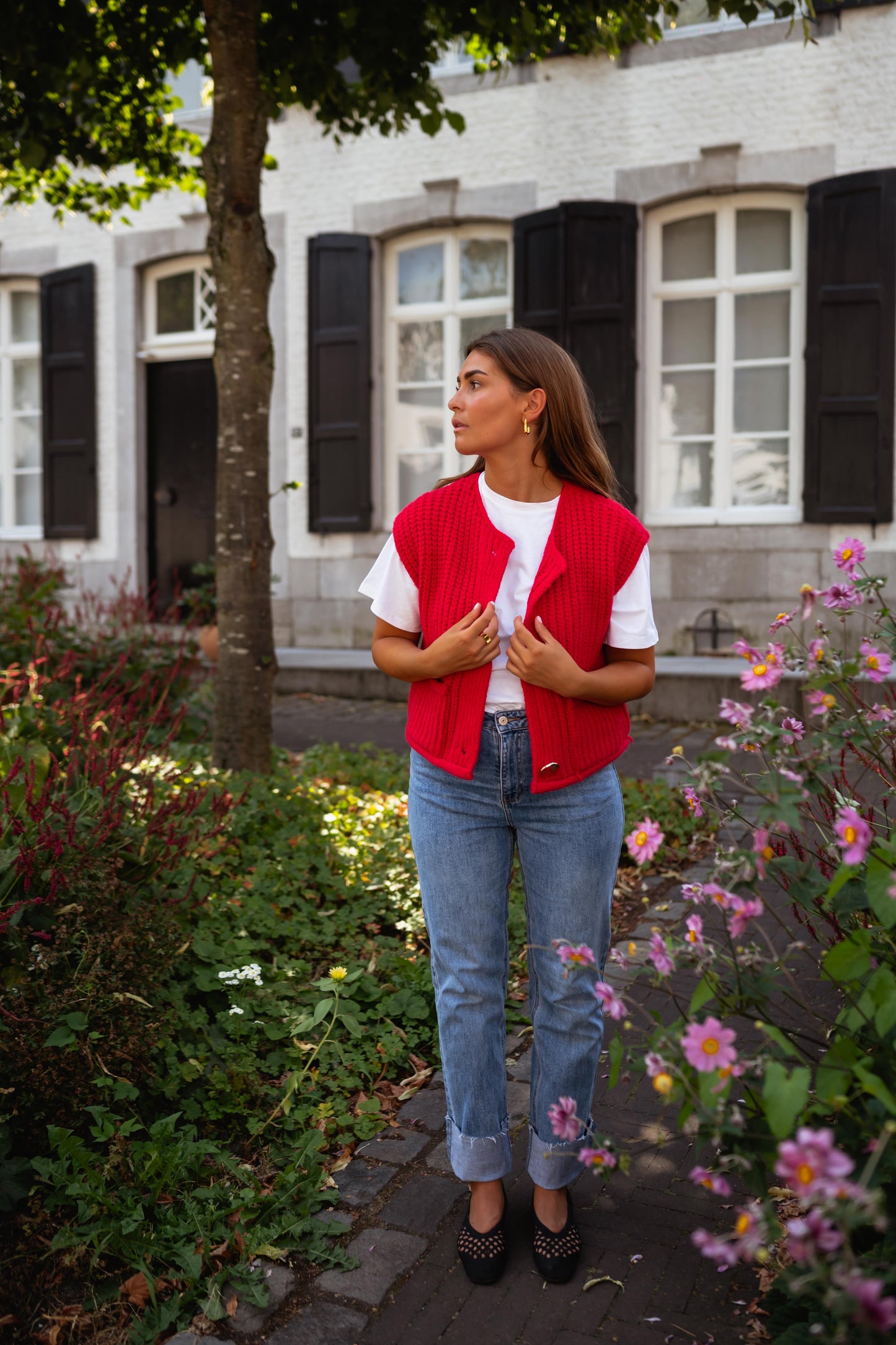 Red Corrine Cardigan