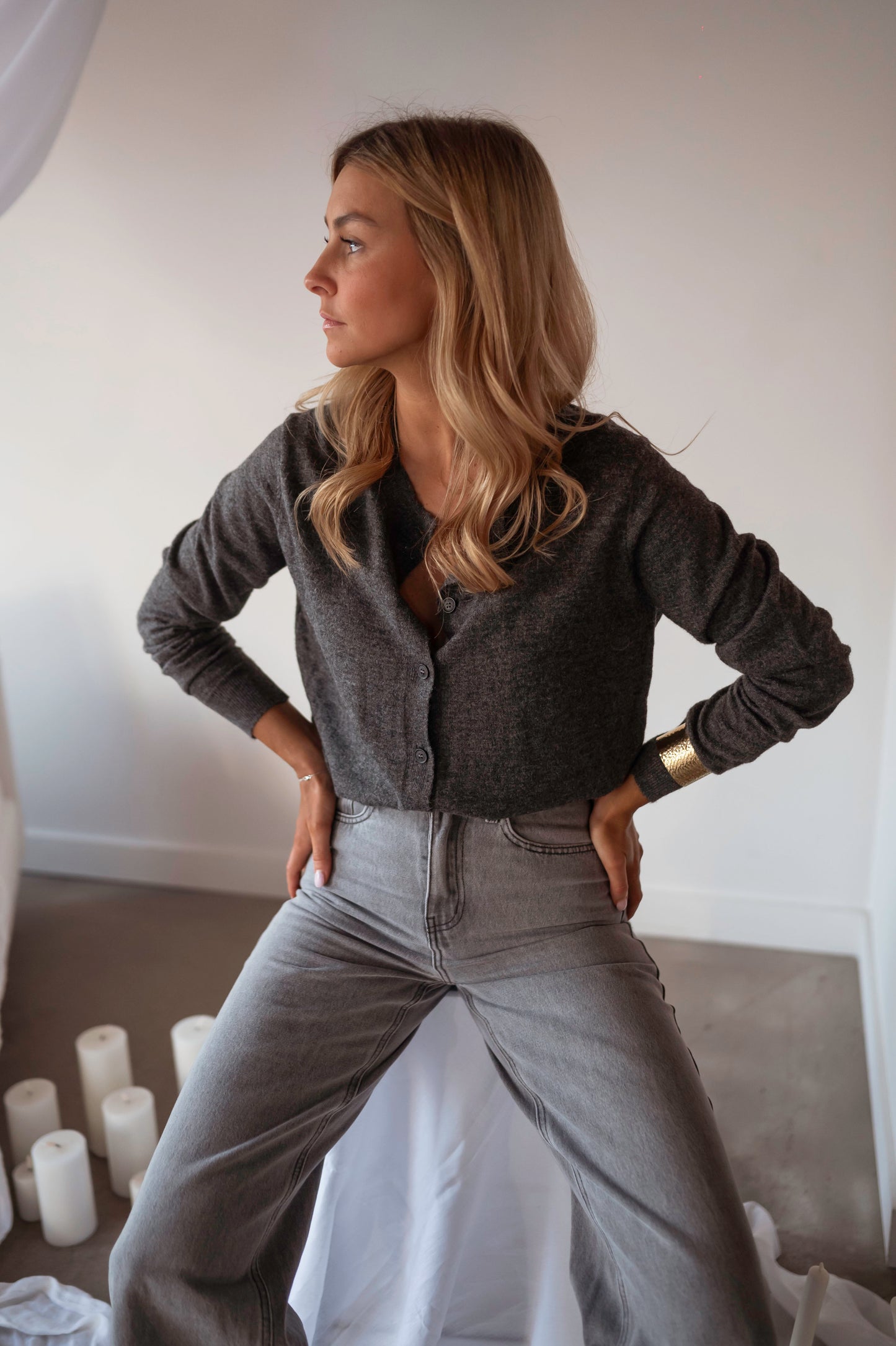 Grey Derrel Cardigan