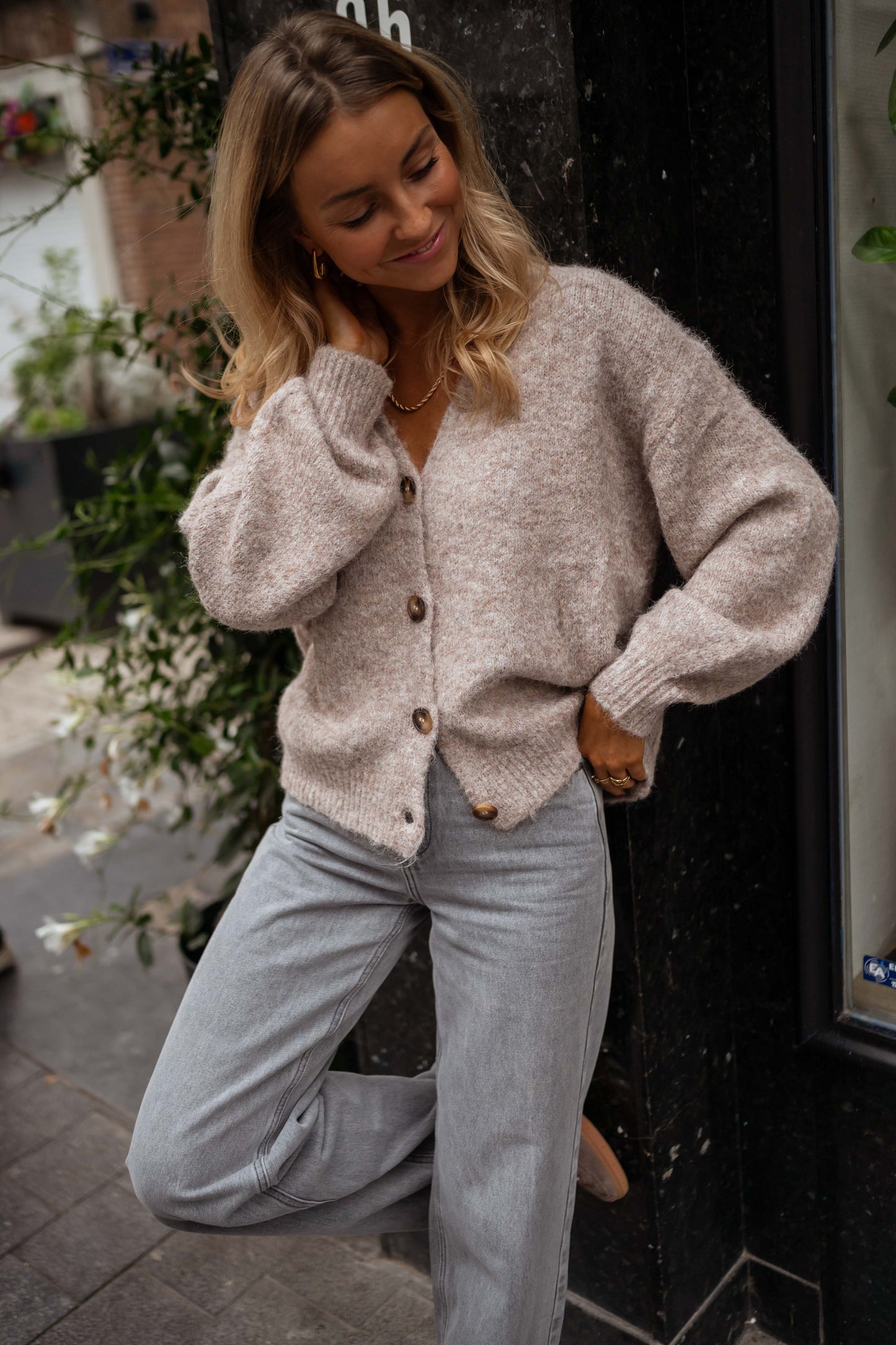 Taupe Elyne Cardigan