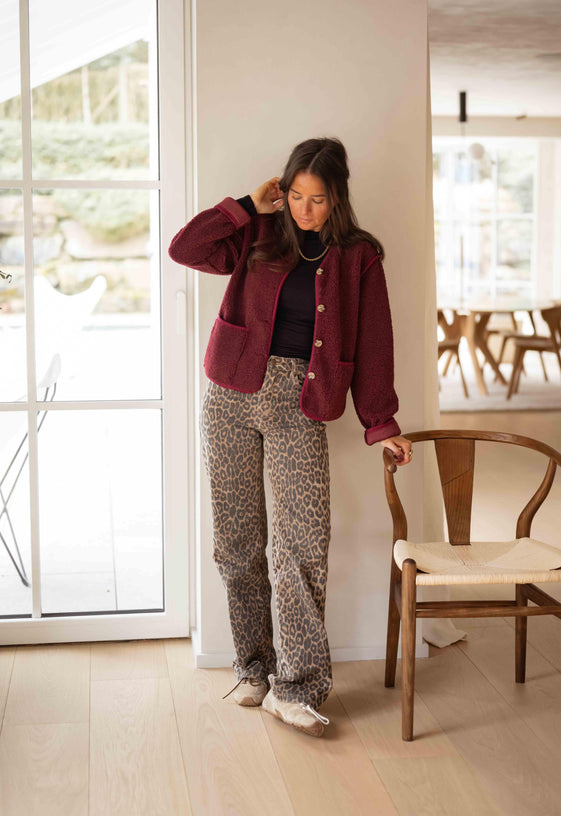 Burgundy Flippy Cardigan