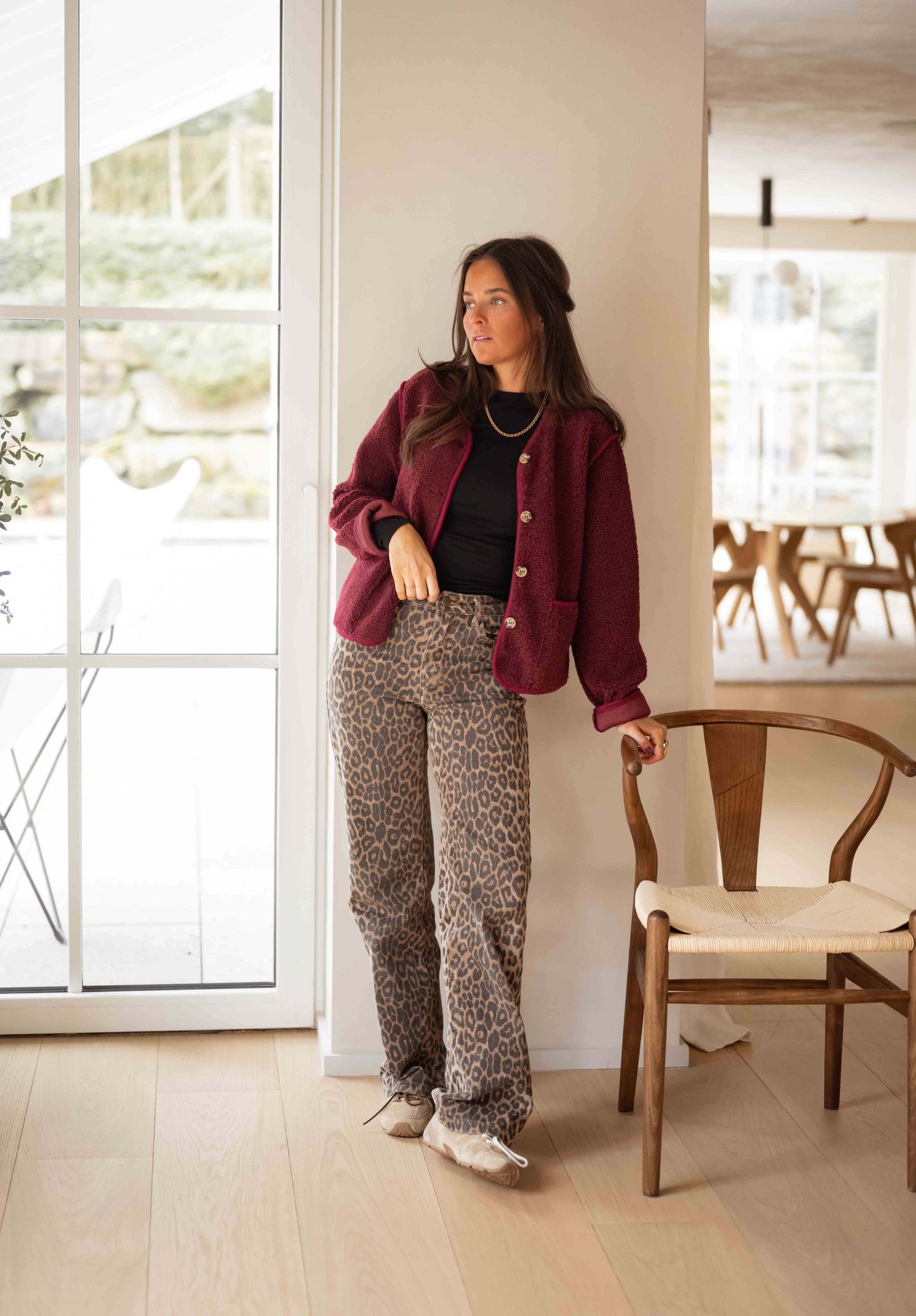 Burgundy Flippy Cardigan