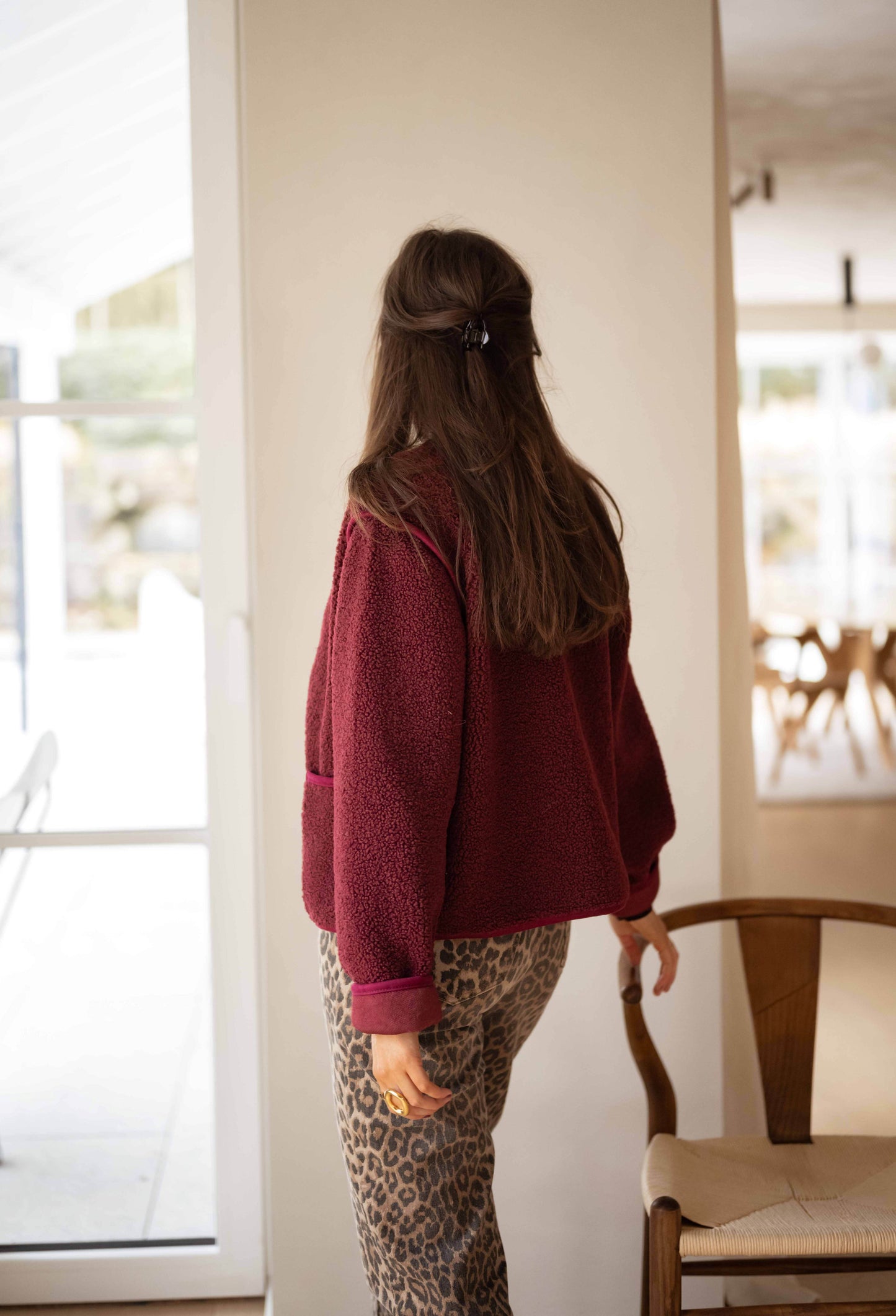 Burgundy Flippy Cardigan