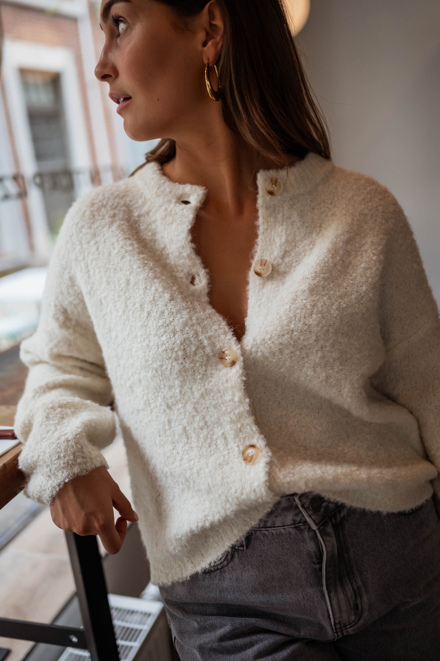 Ecru Gemina Cardigan