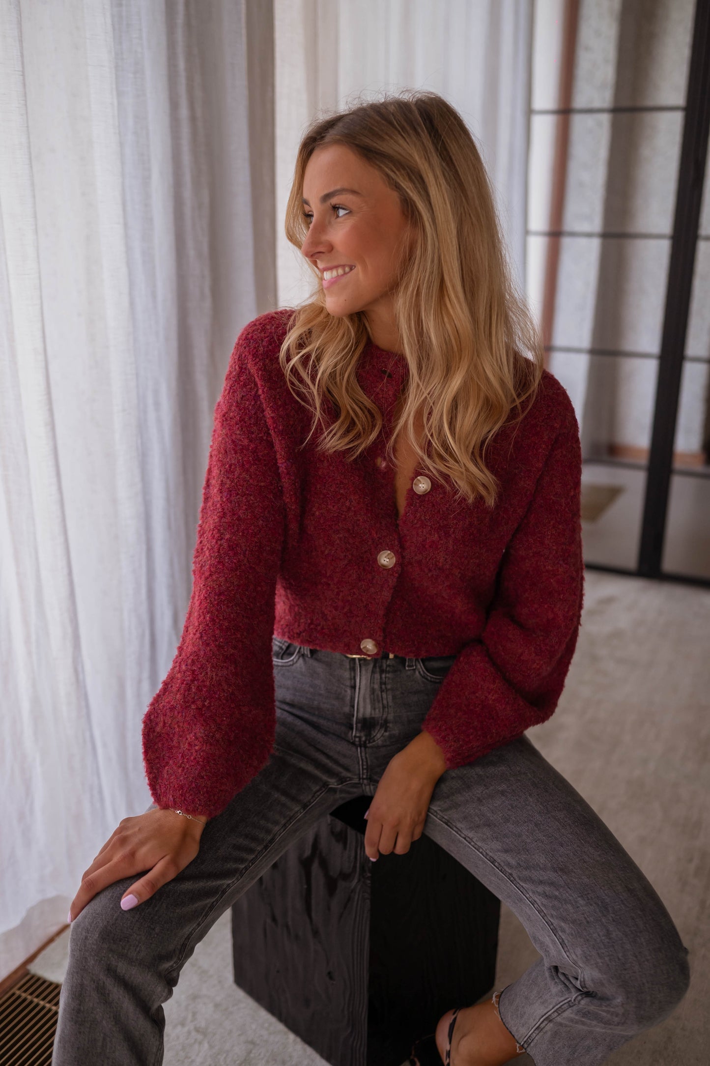 Burgundy Gemina Cardigan