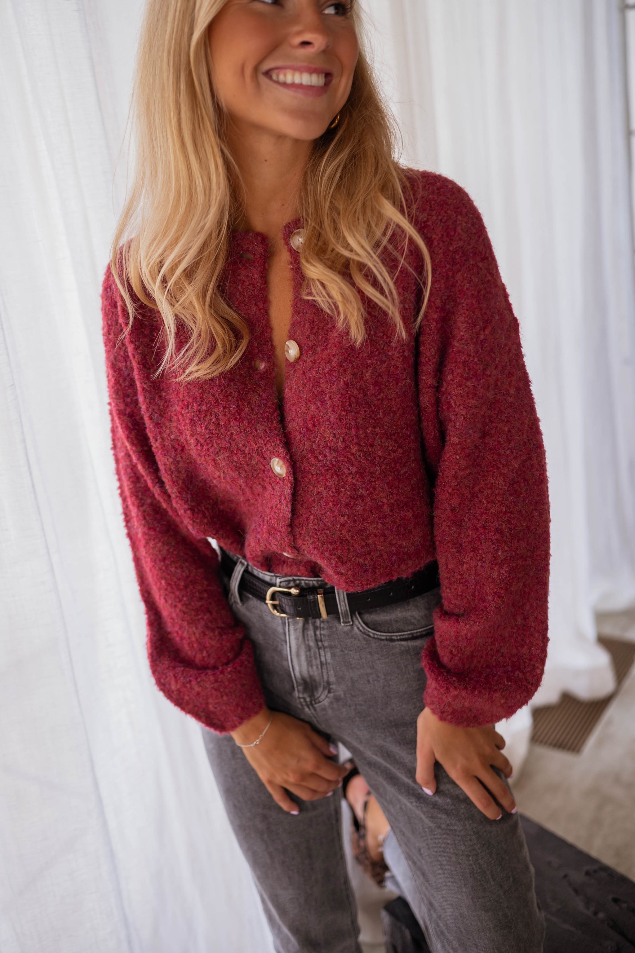 Burgundy Gemina Cardigan