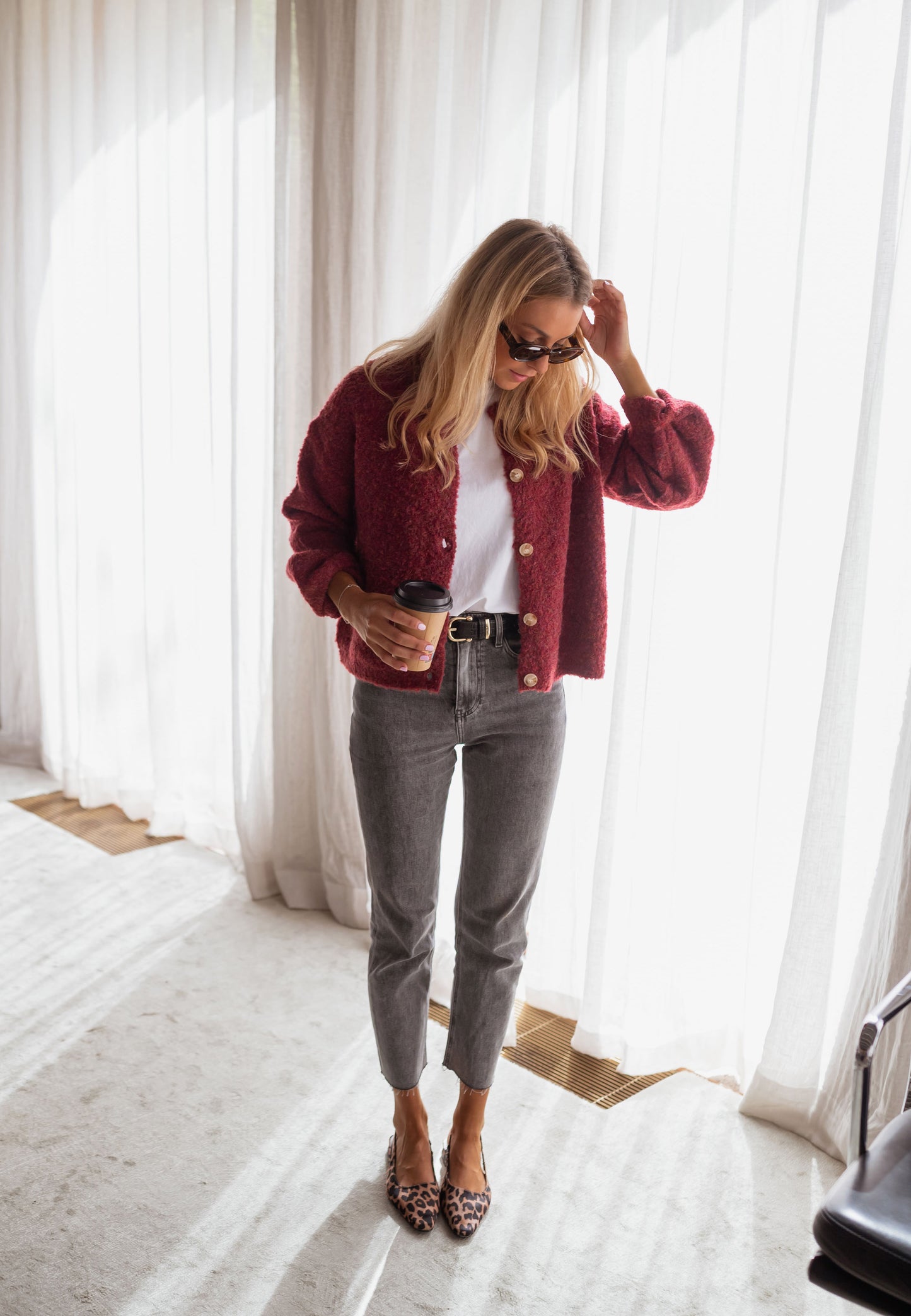 Burgundy Gemina Cardigan