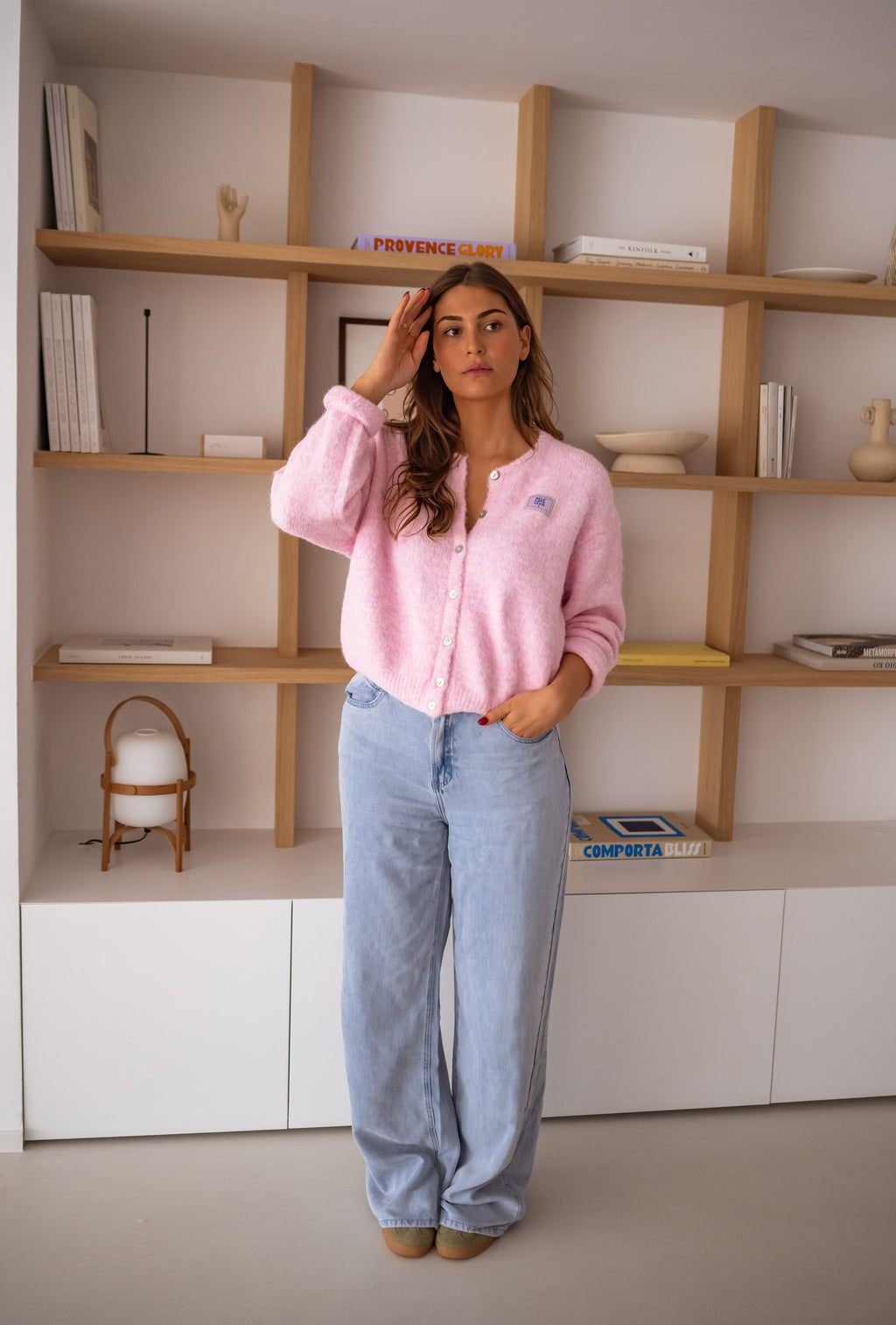 Pink Harris Cardigan | Easy Clothes North America