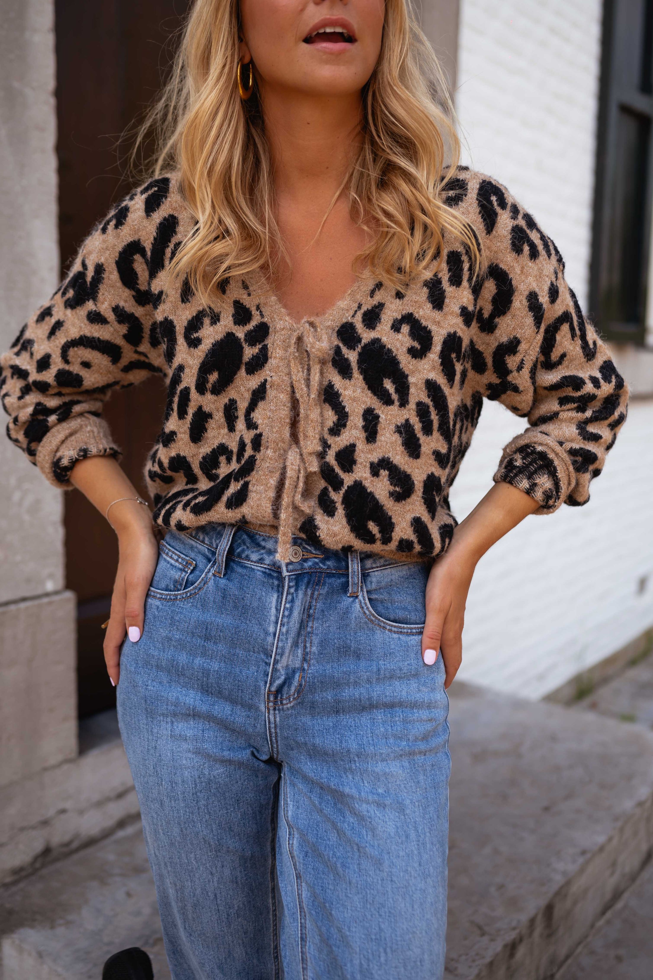 Zola Loose Fit Leopard Cardigan main image 0