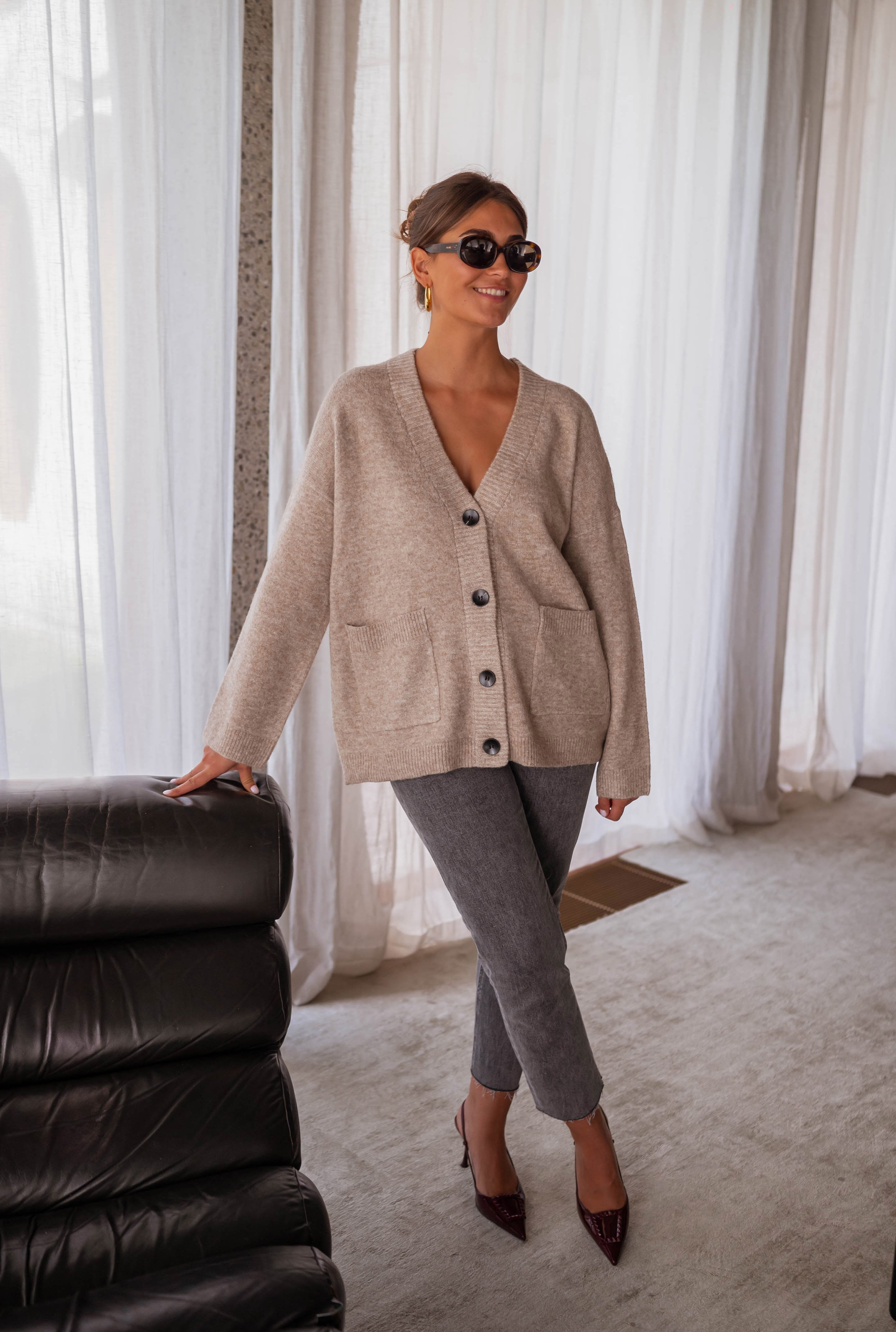 Beige Marta Cardigan