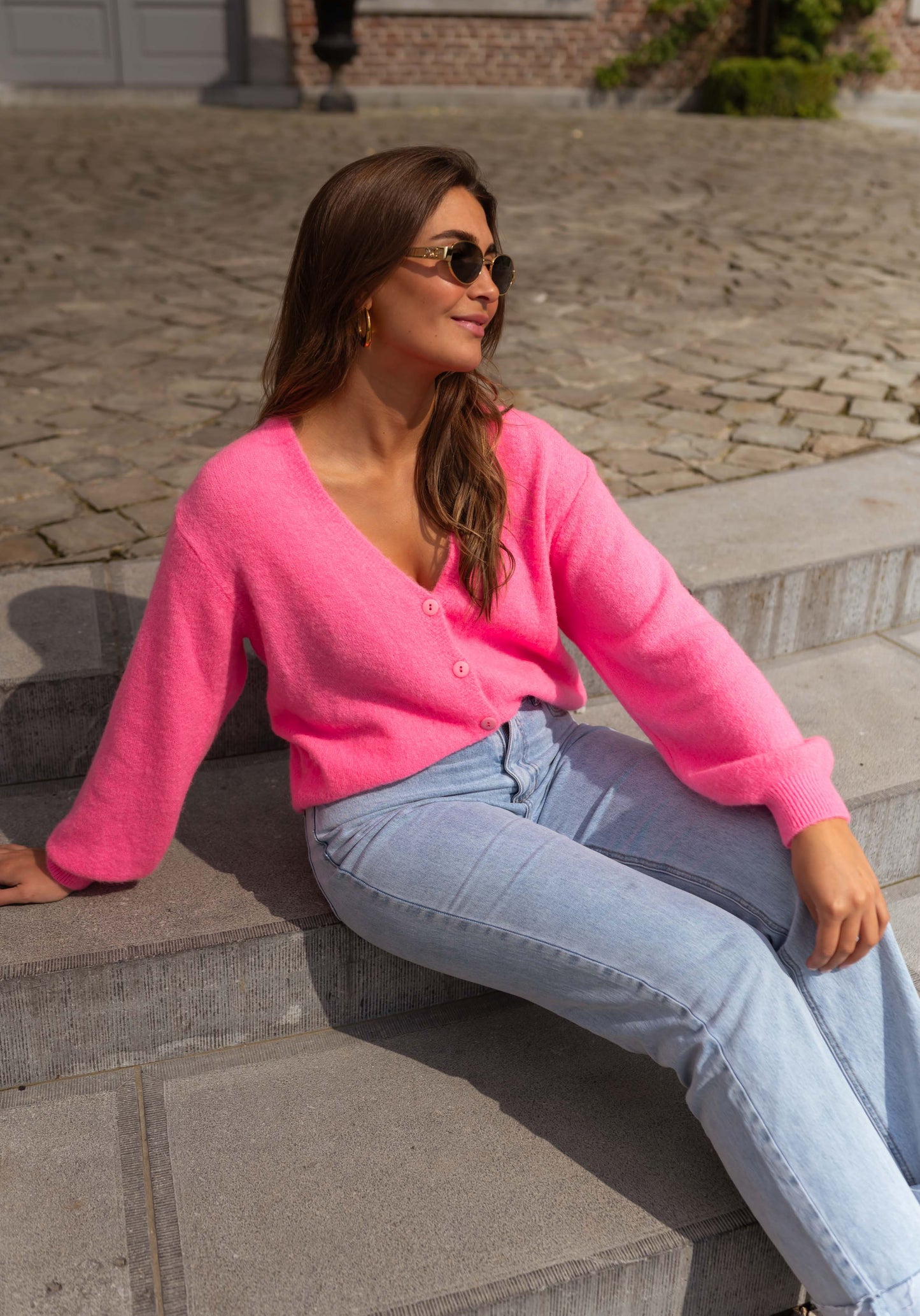 Pink Meggy Cardigan