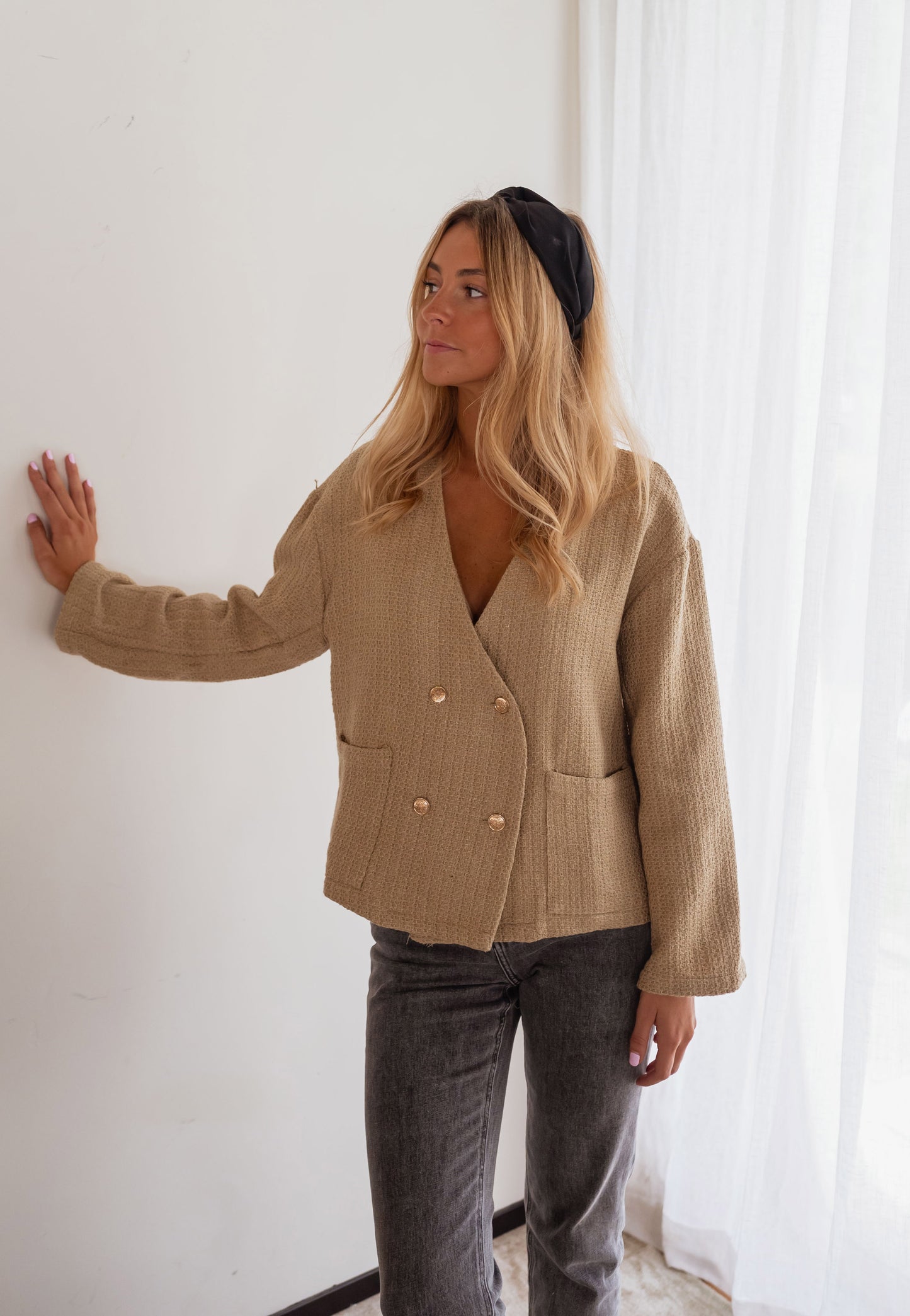 Dark Beige Tessa Cardigan