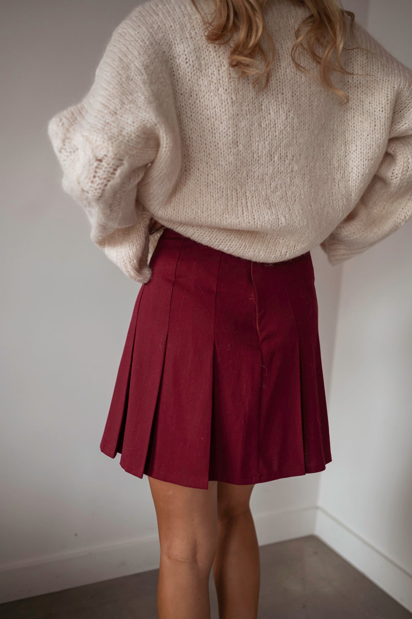 Burgundy Polie Skirt