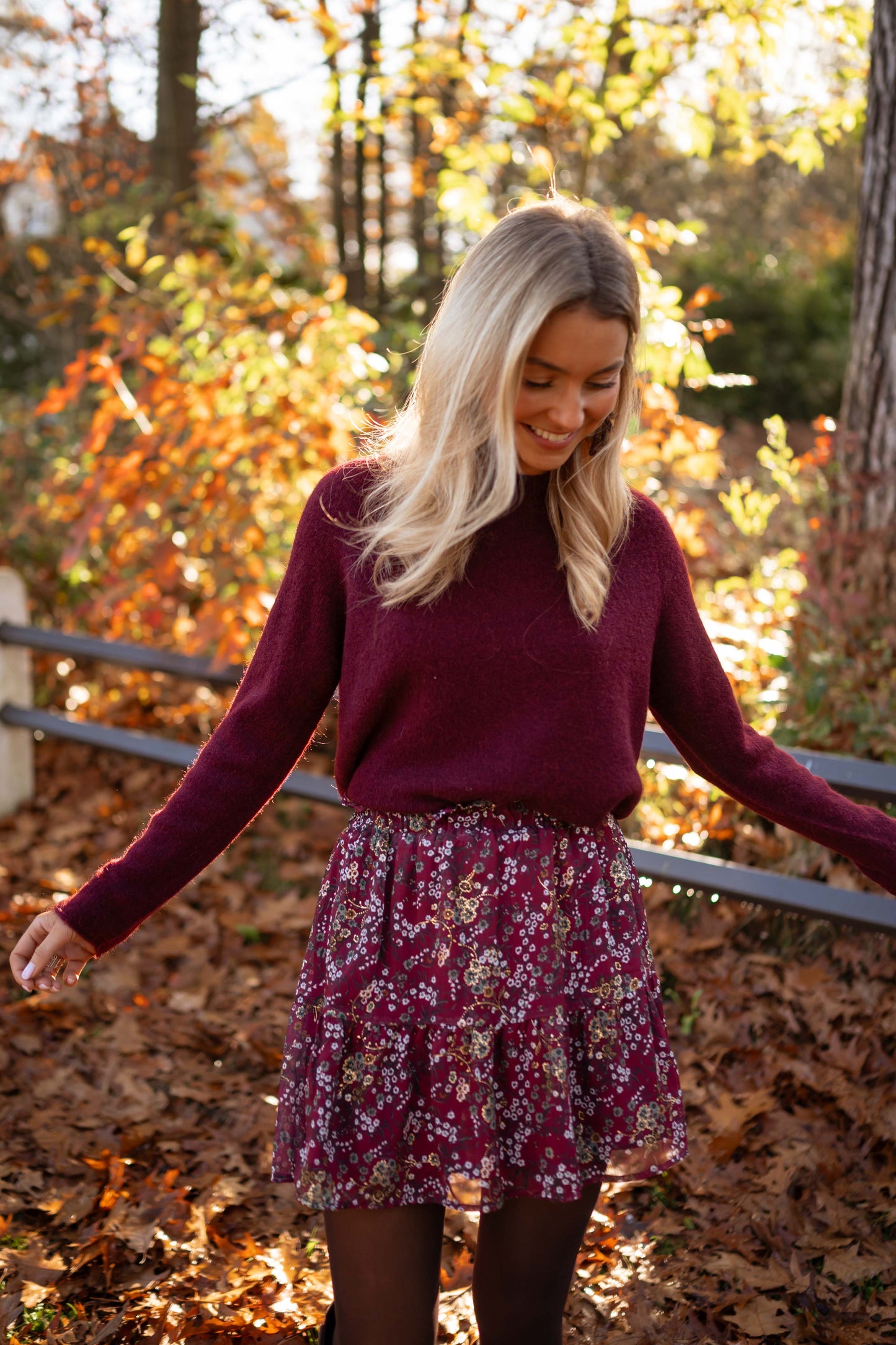 Burgundy Sisley Skirt