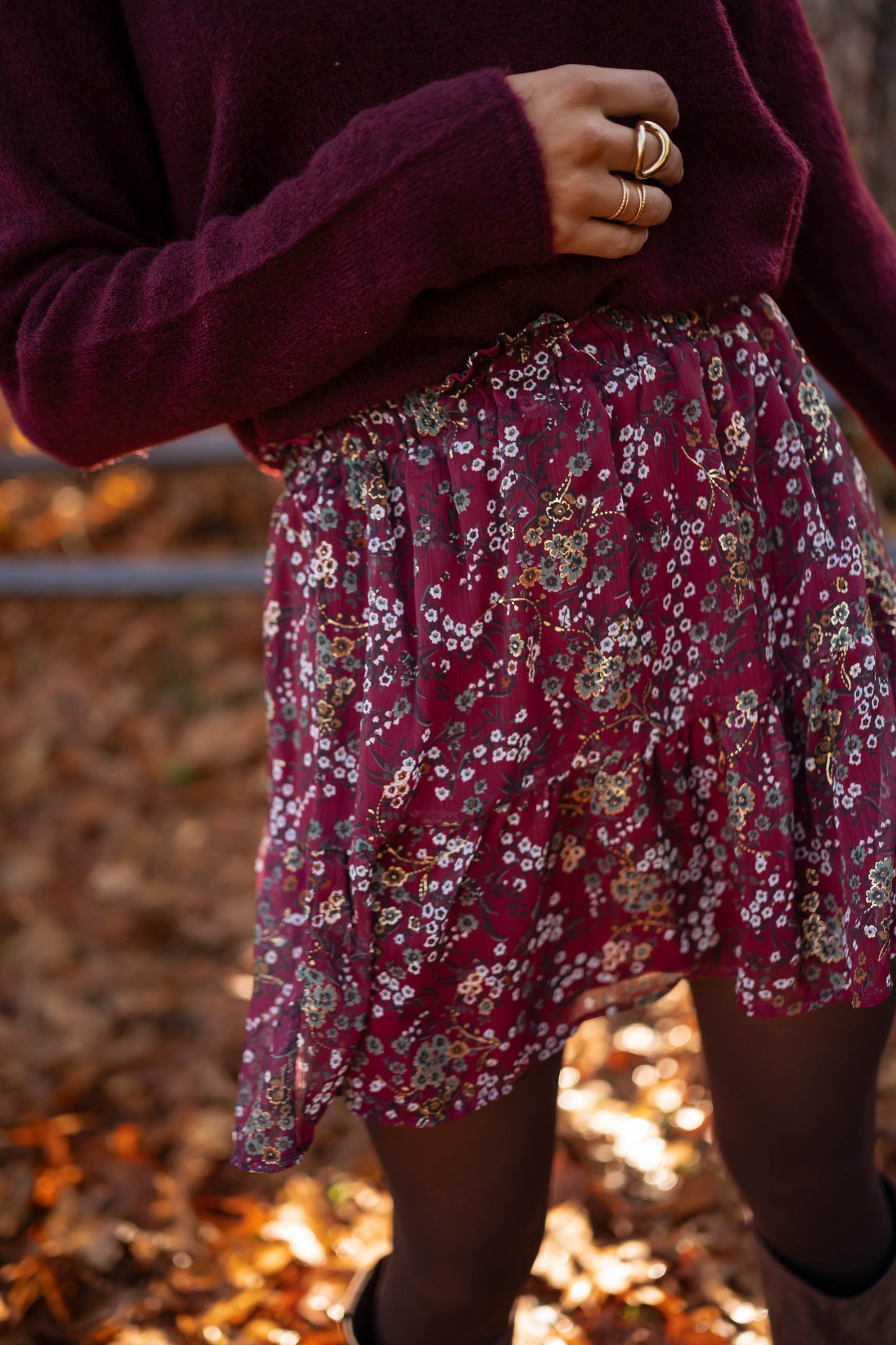 Burgundy Sisley Skirt