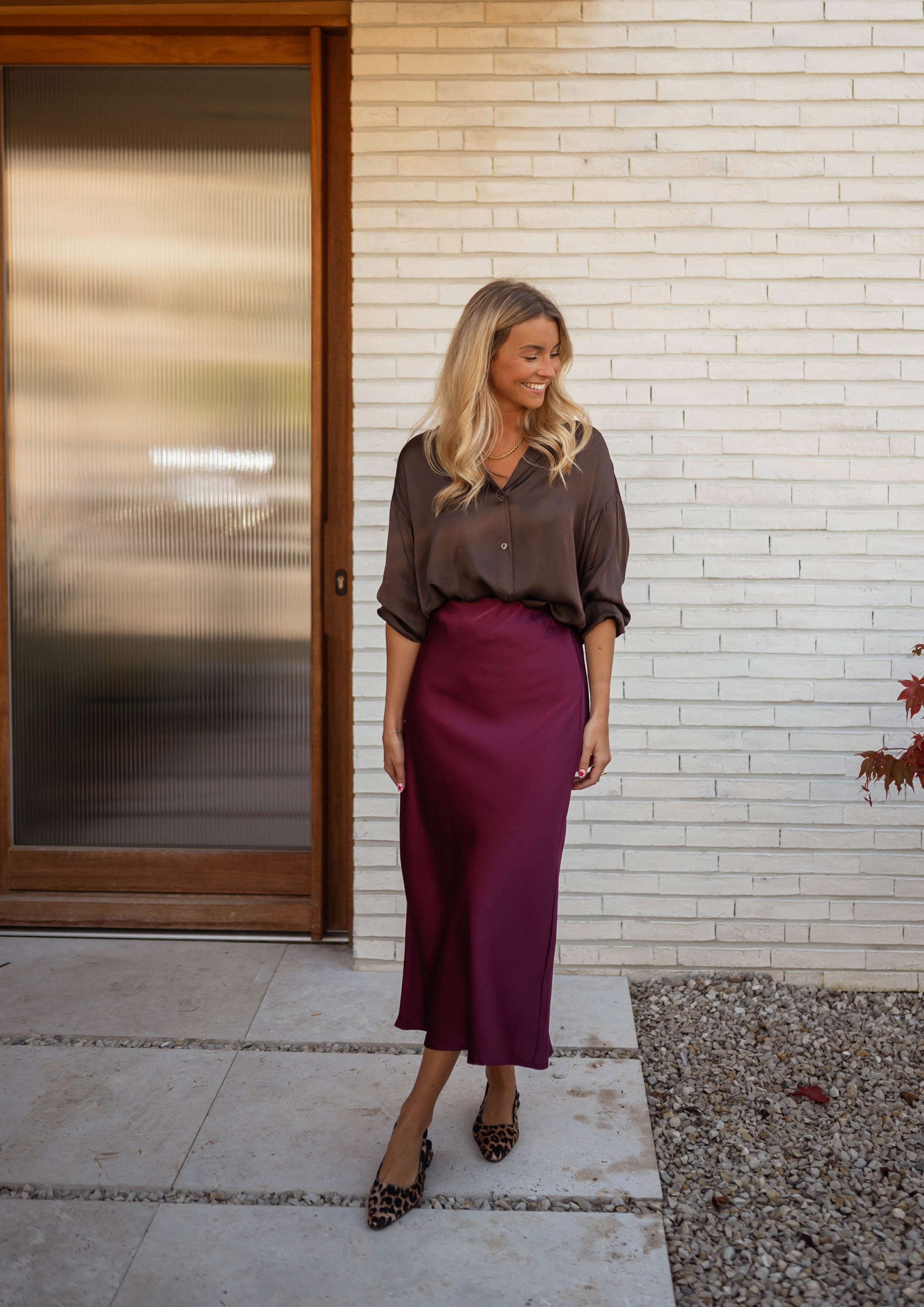 Burgundy Zina Skirt