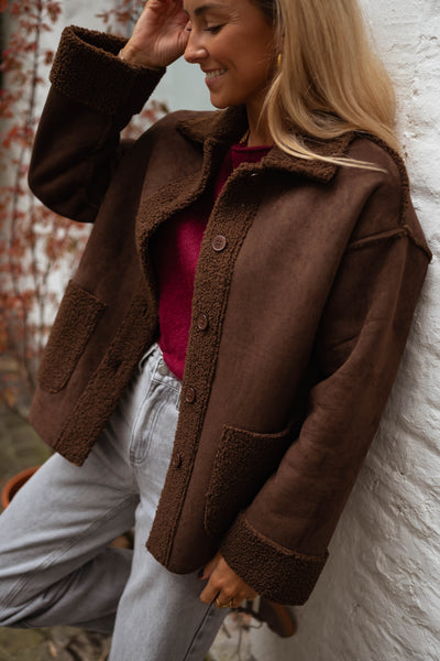 ALDO Softmachine The COAT America North Clothes Easy – Coat Delou Chocolate ダークブラウン ジャケット・アウター