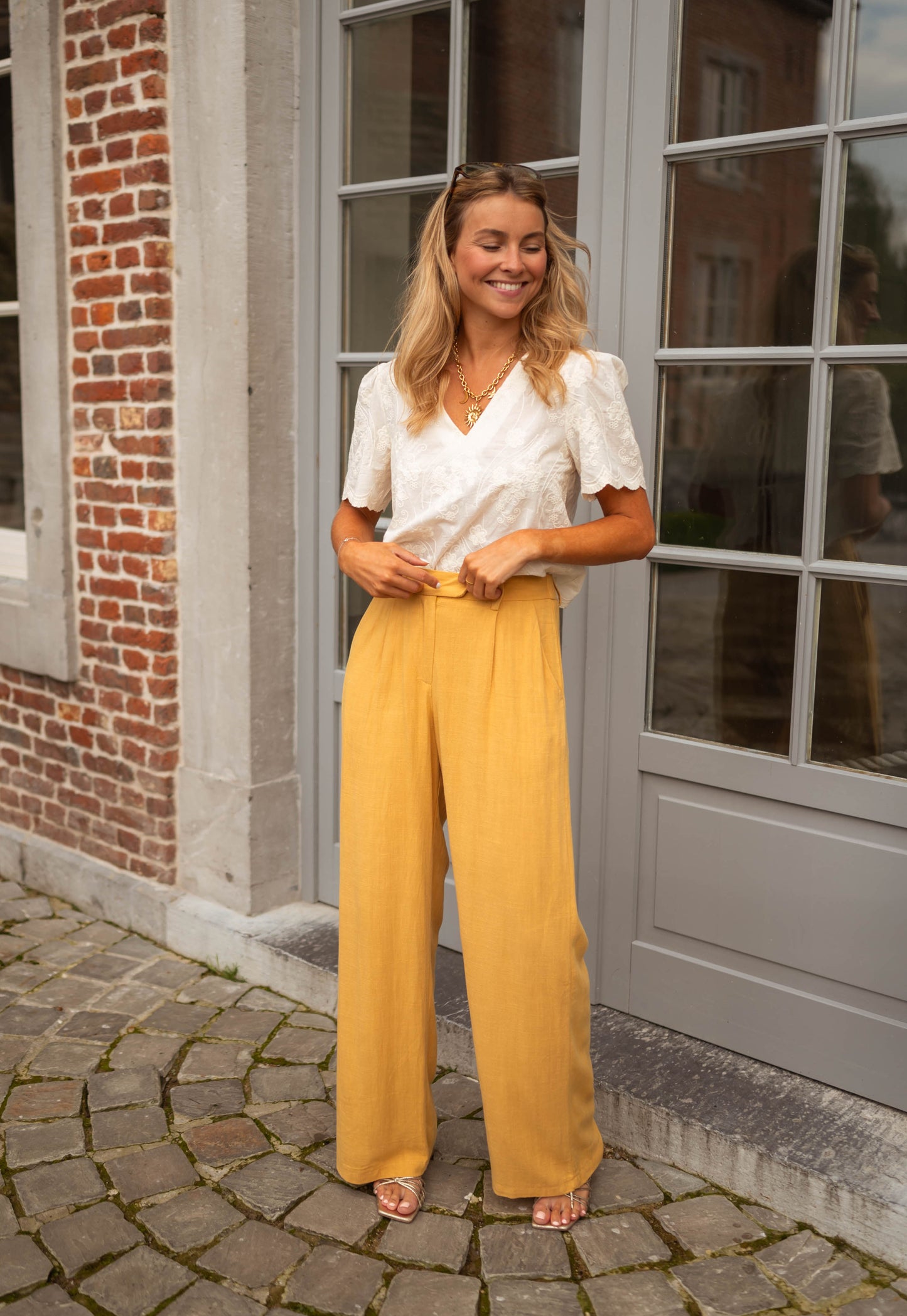 Mustard Joey Linen Pants