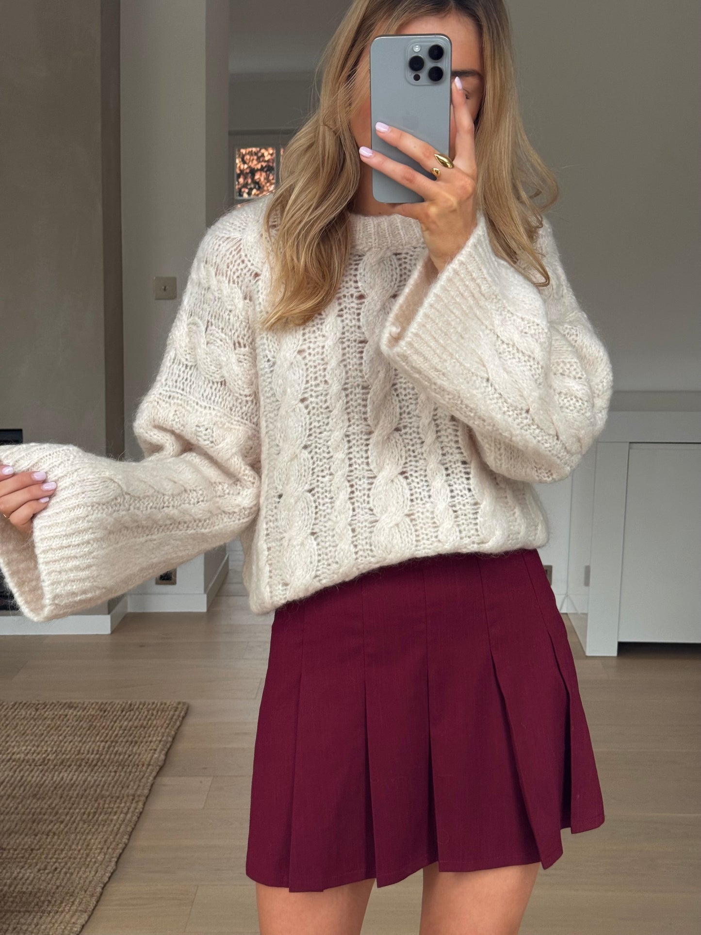 Burgundy Polie Skirt