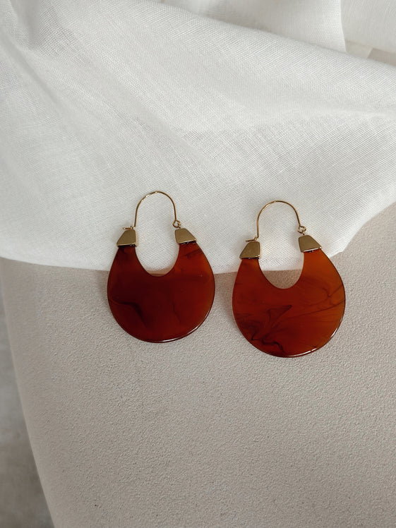 Golden and Brown Gufa Earrings