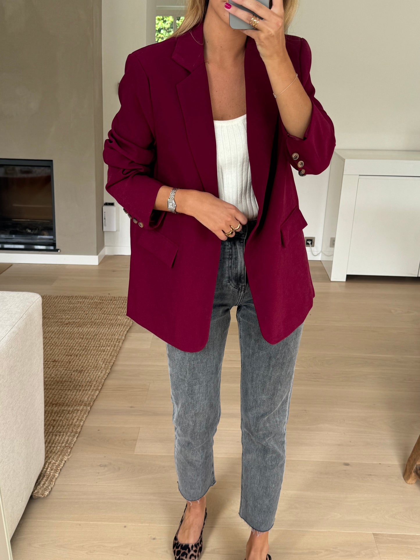 Burgundy Wesley Blazer