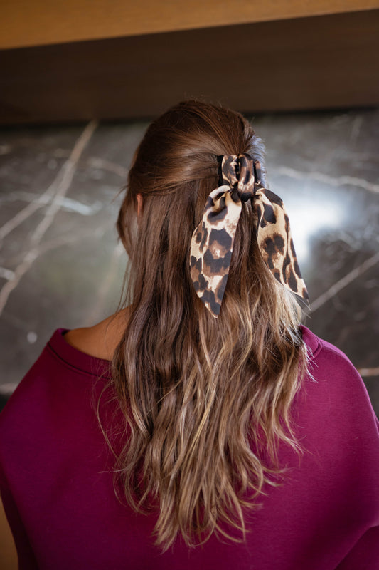 Leopard Jersy Hairclip