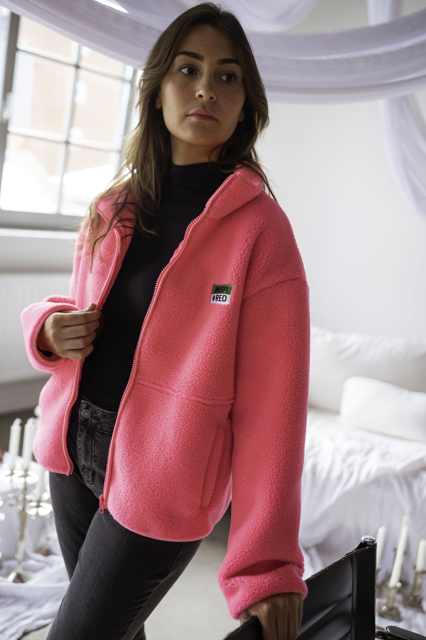 Pink Silou Fleece Jacket