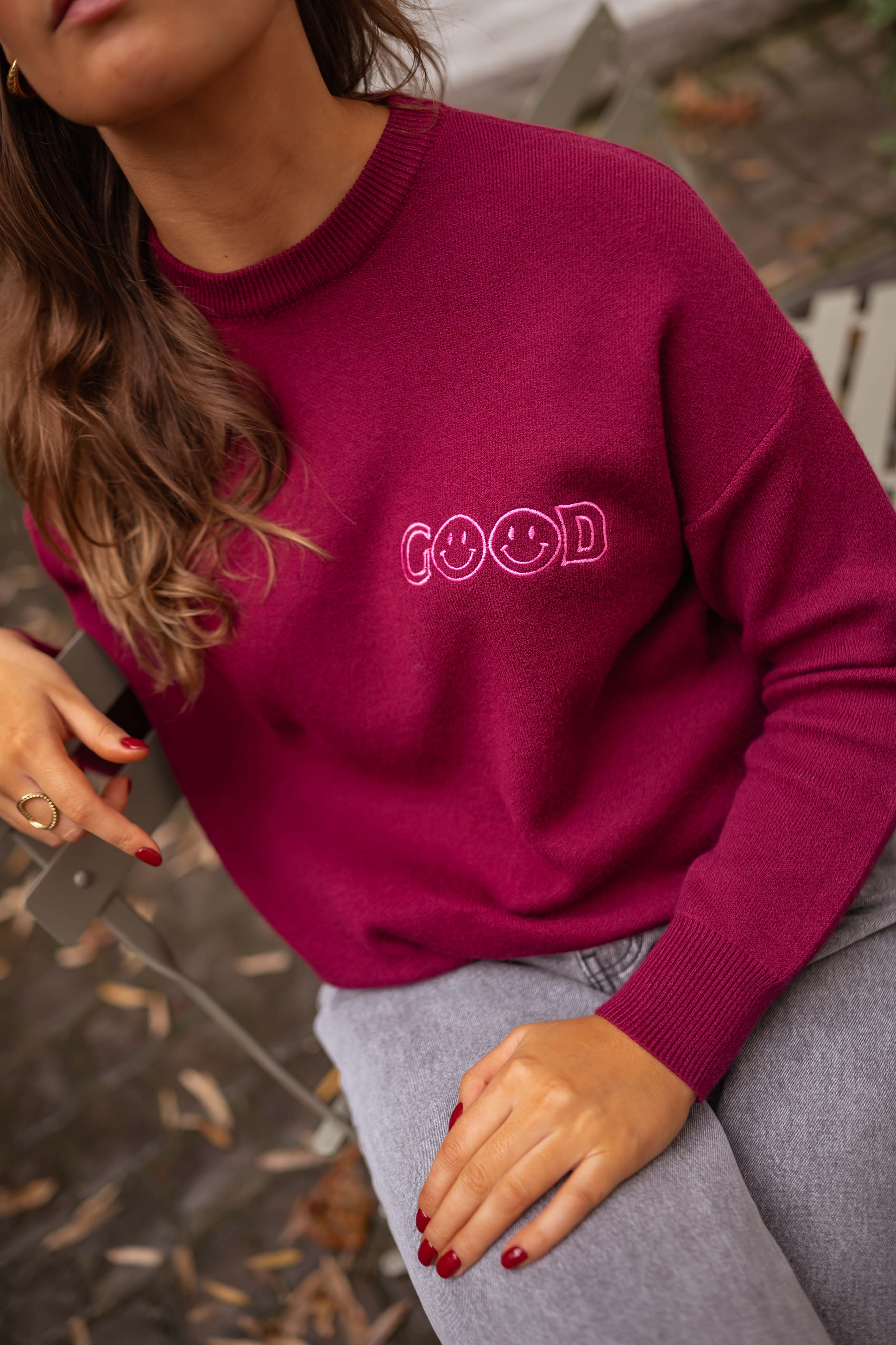 Burgundy Good Sweater