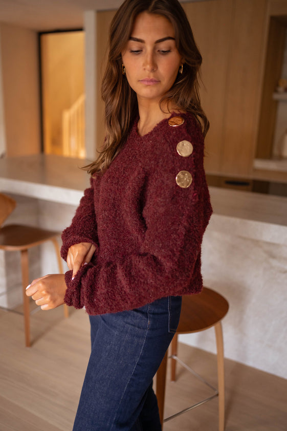 Burgundy Indra Sweater