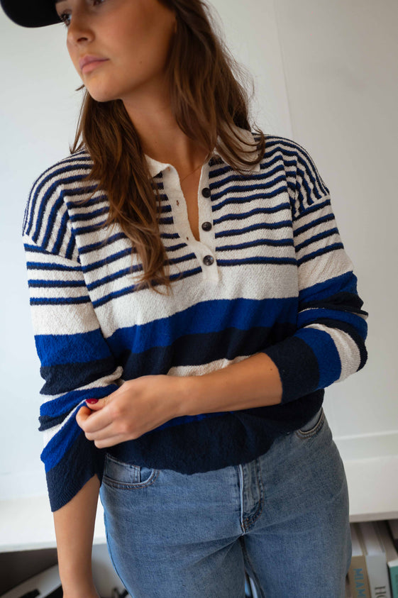 Blue Striped Remi Sweater