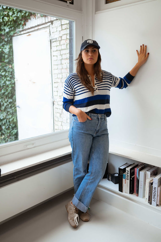 Blue Striped Remi Sweater