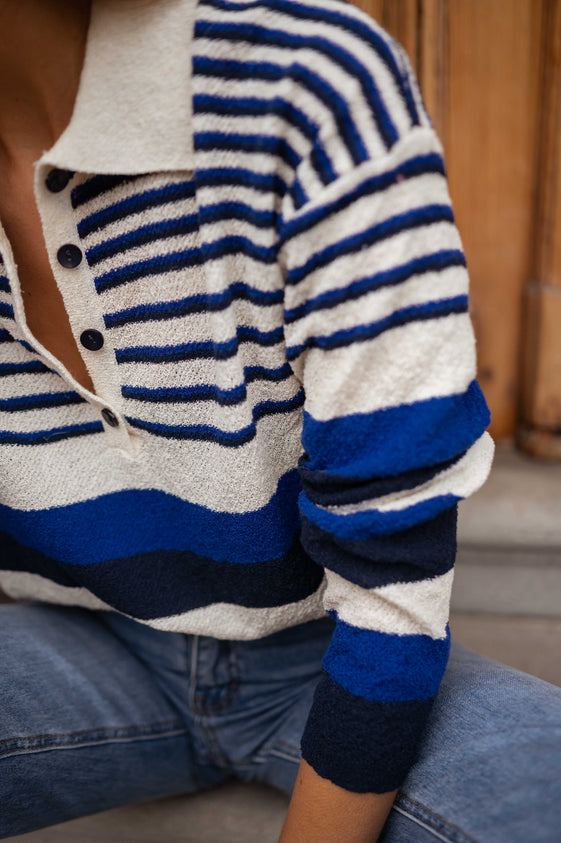 Blue Striped Remi Sweater