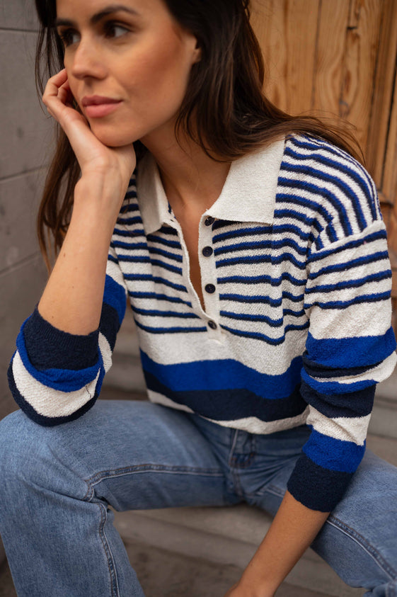 Blue Striped Remi Sweater