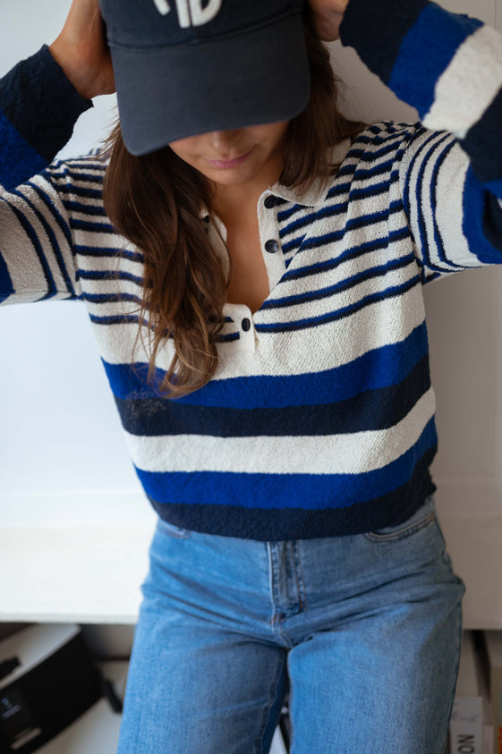 Blue Striped Remi Sweater