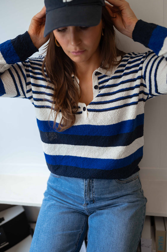 Blue Striped Remi Sweater