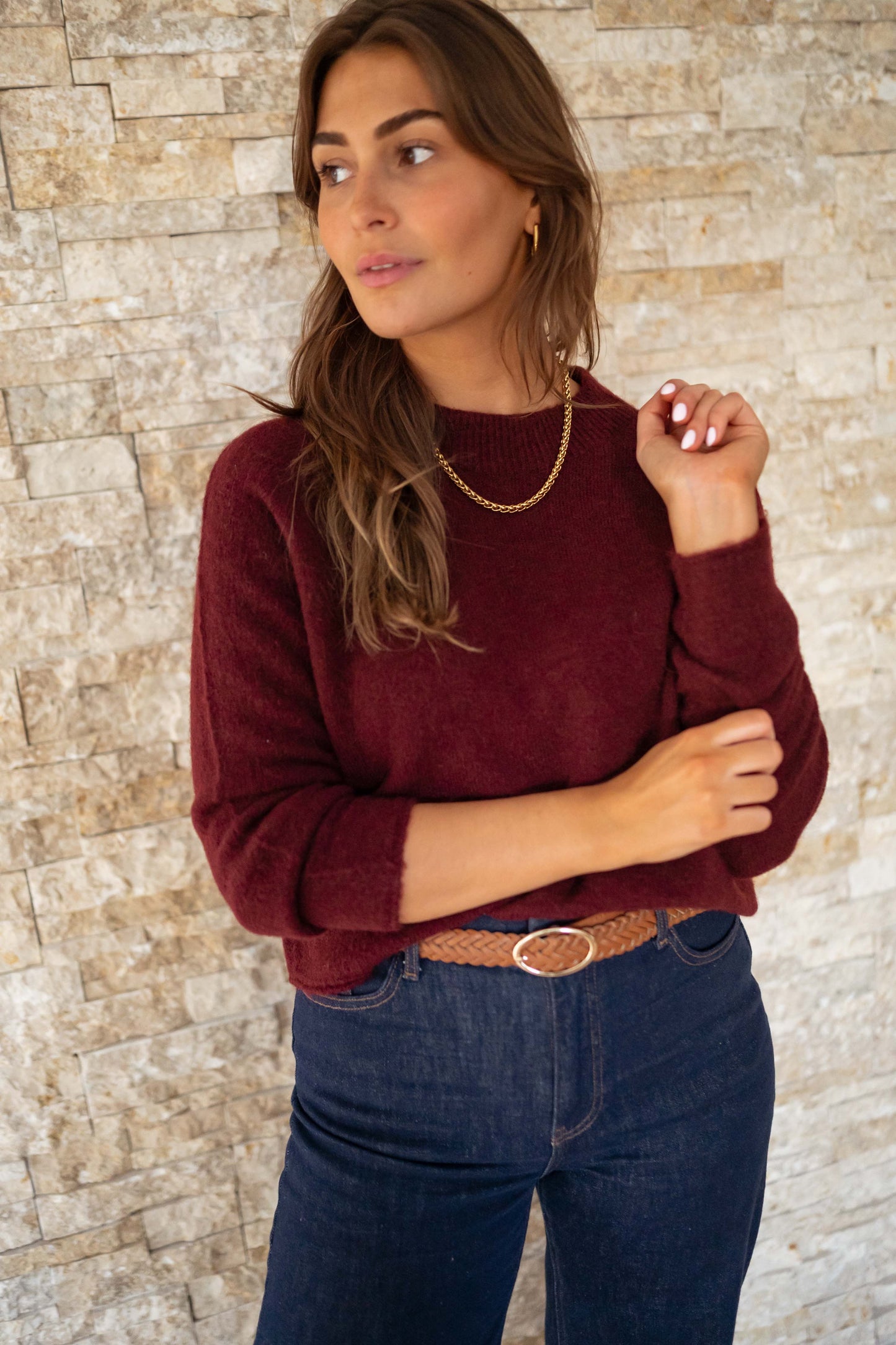 Burgundy Shana Sweater