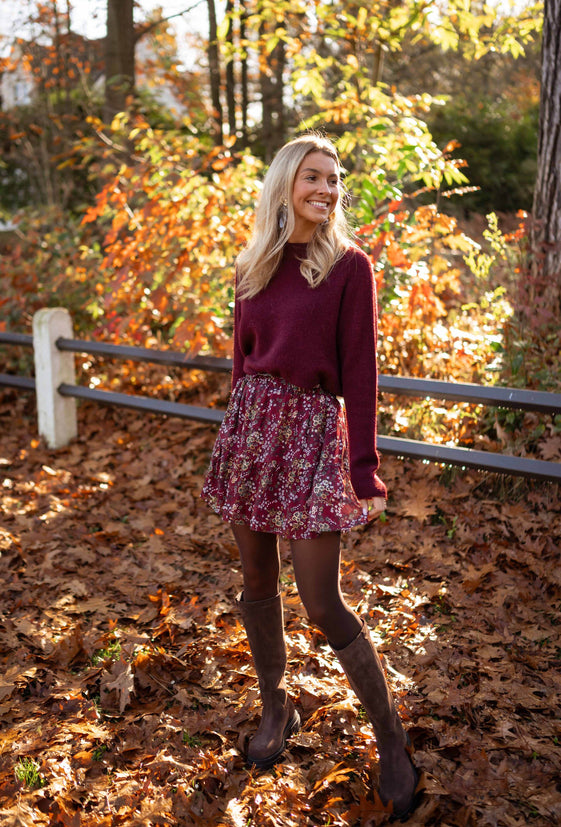 Burgundy Shana Sweater