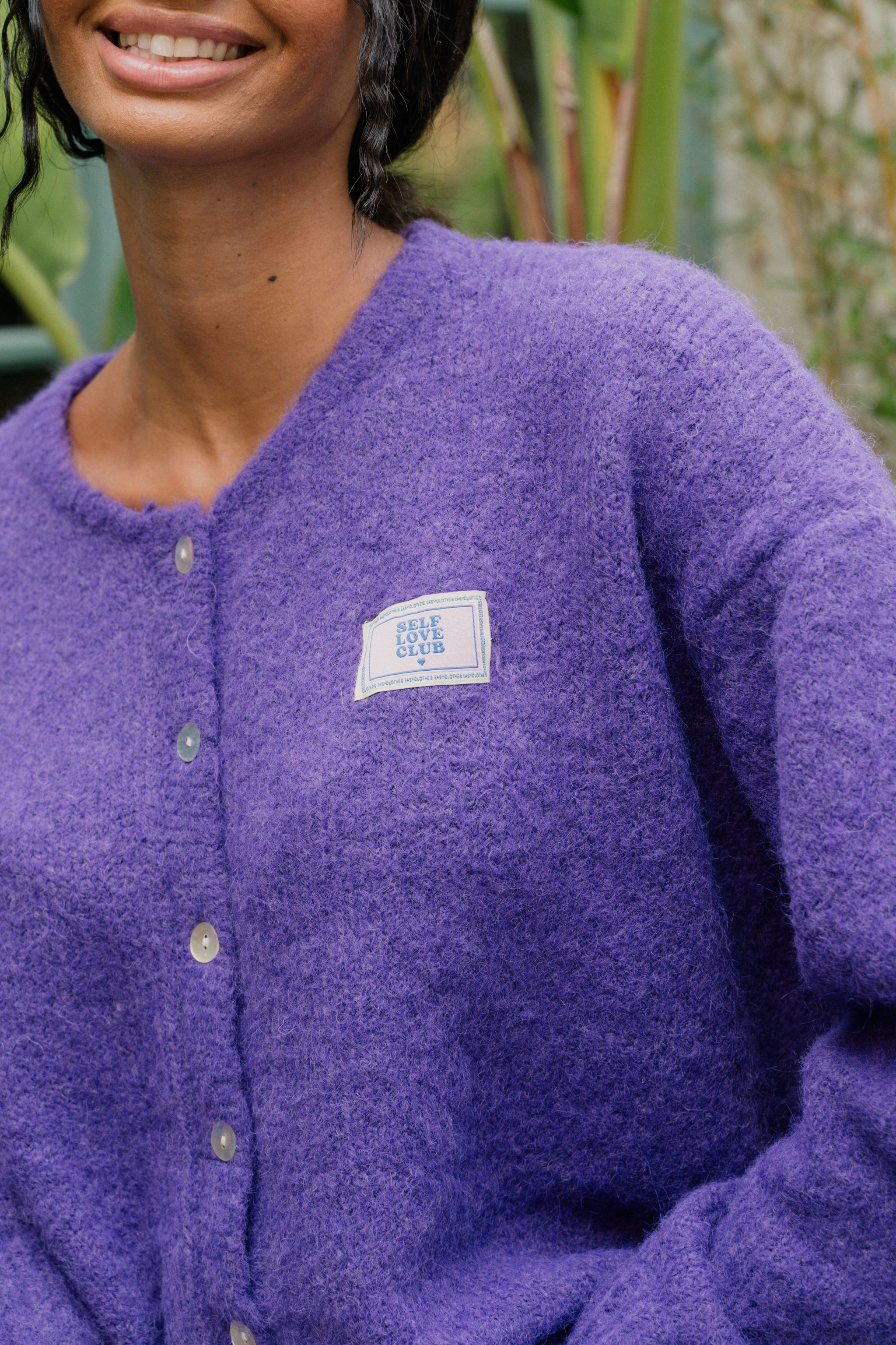 Purple Harris Cardigan