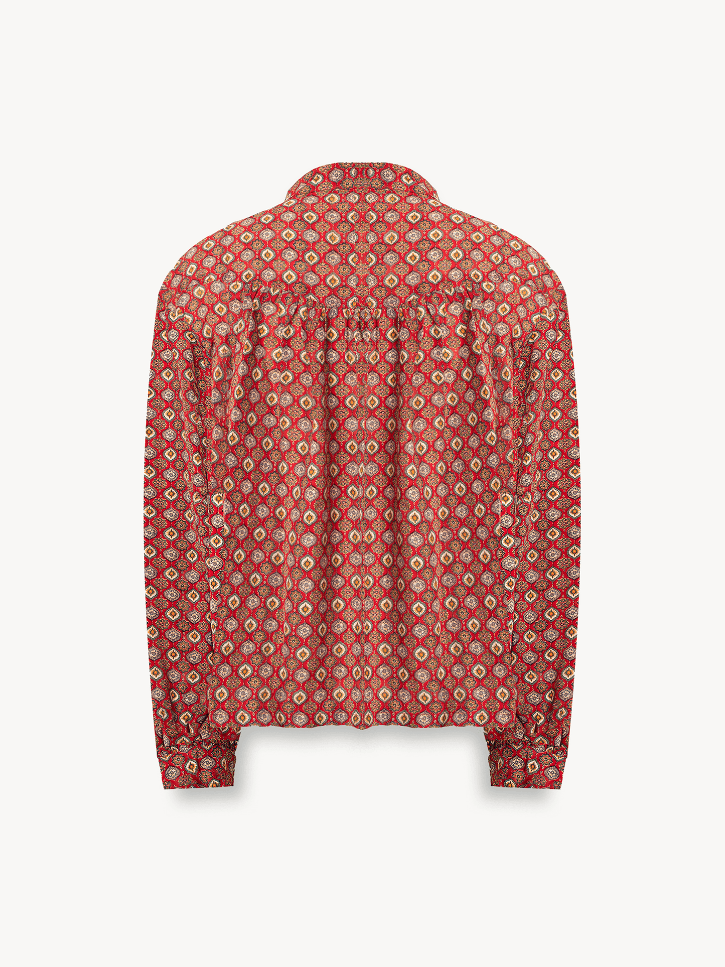 Red Patterned Morena Blouse